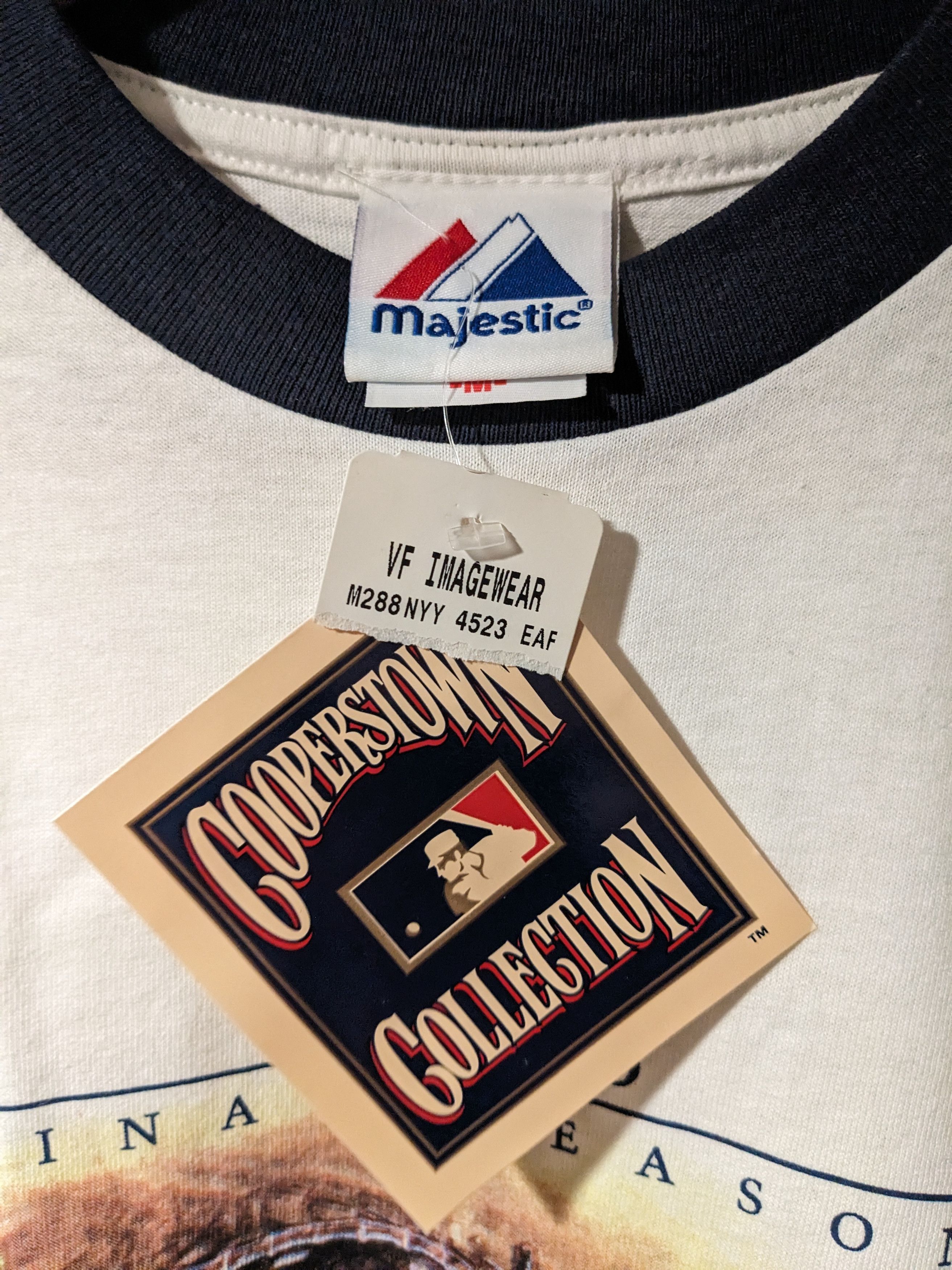 New York Yankees × Vintage Vintage 2008 New York Yankees Stadium Youth Ringer T-Shirt Size US M / EU 48-50 / 2 - 3 Thumbnail