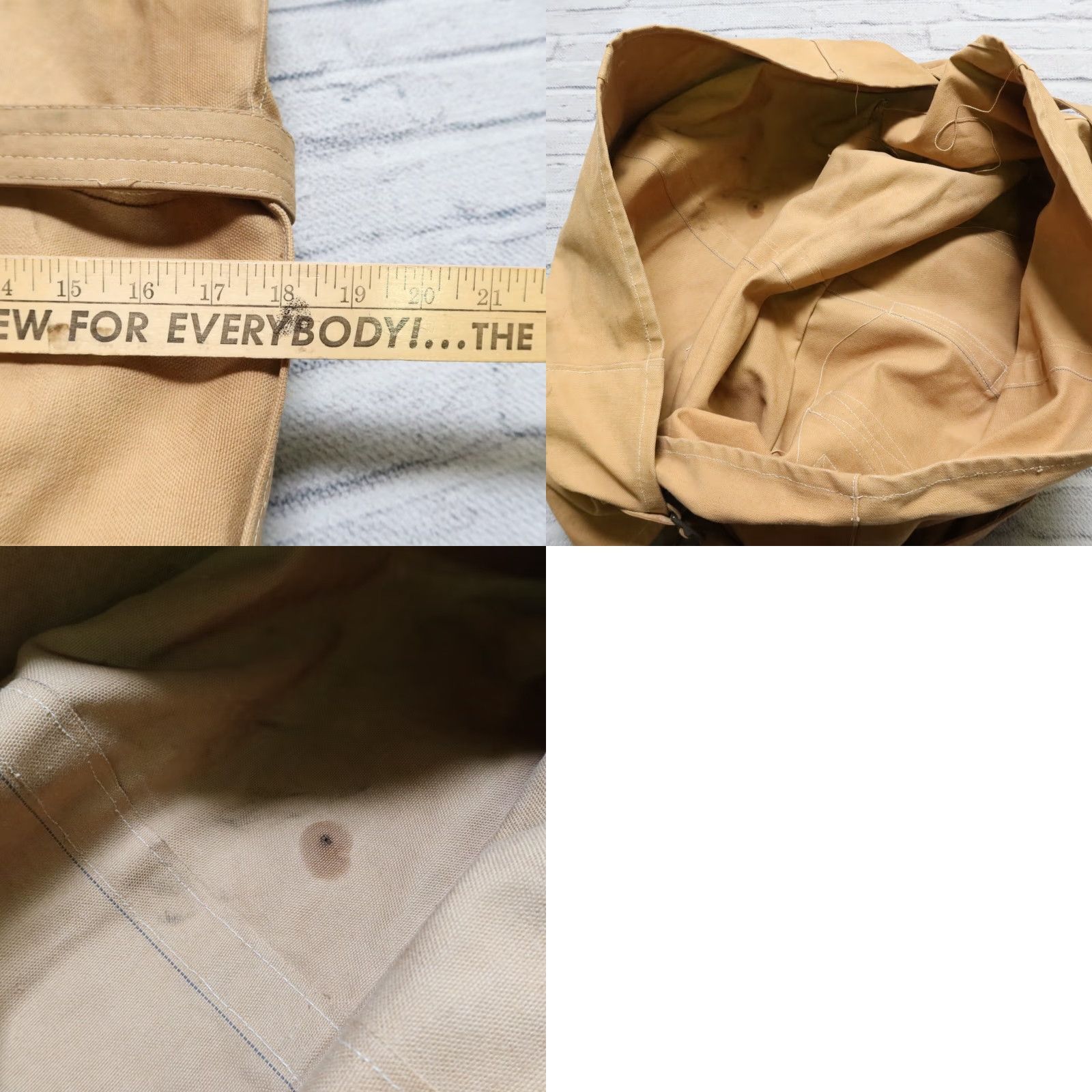 Vintage Vintage US Army Deployment Bag 1918 Canvas Duffle Brown Size ONE SIZE - 9 Thumbnail