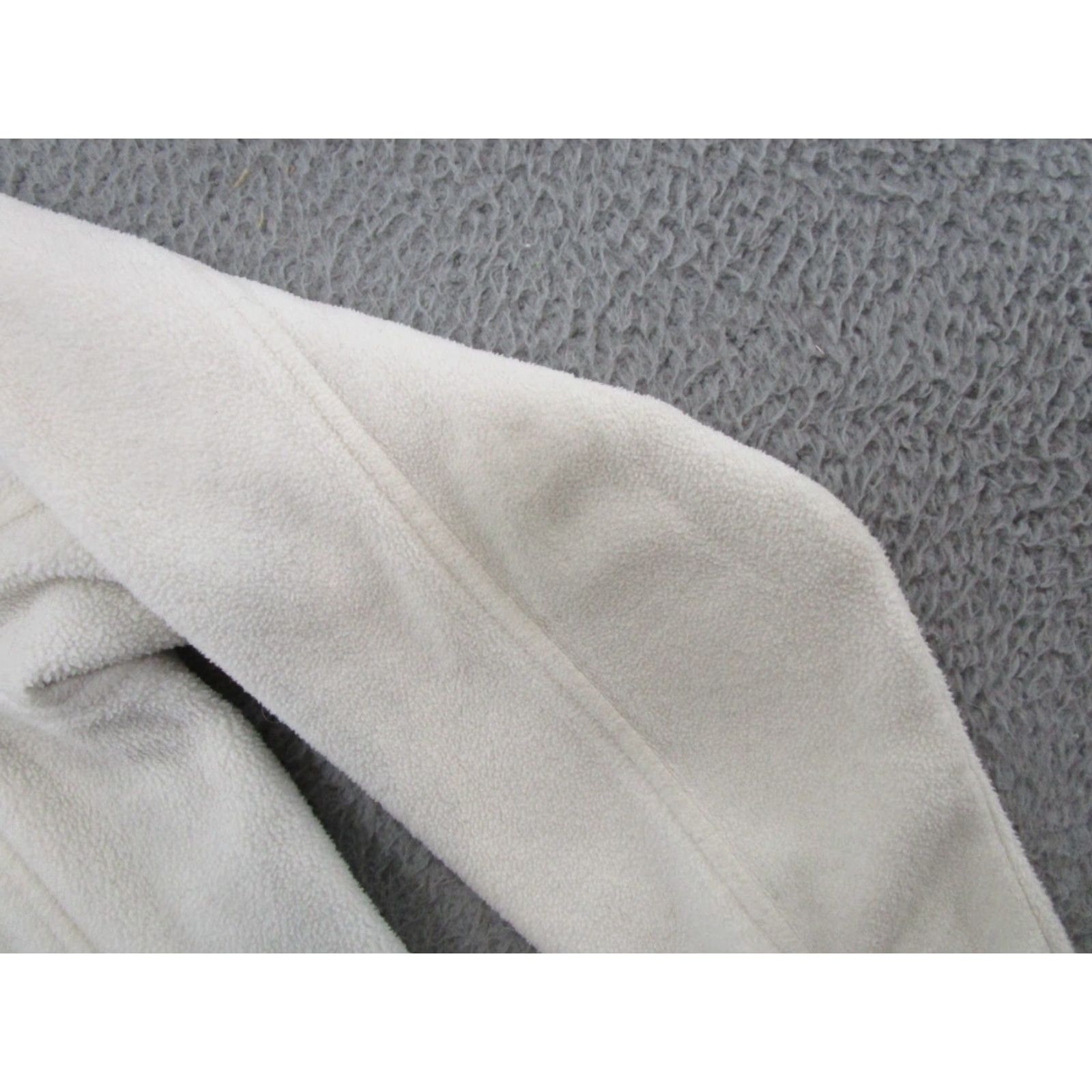 Vintage LL Bean Women's Full Zip White Fleece Jacket Medium Outdoor Casual Basic Jacket - 0YW88 Size M / US 6-8 / IT 42-44 - 4 Thumbnail