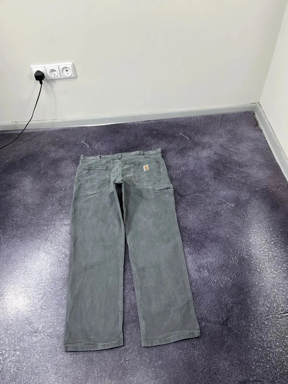 Carhartt × Vintage Vintage Carhartt Gray Carpenter Work Hype Baggy Pants Size US 38 / EU 54 - 3 Thumbnail