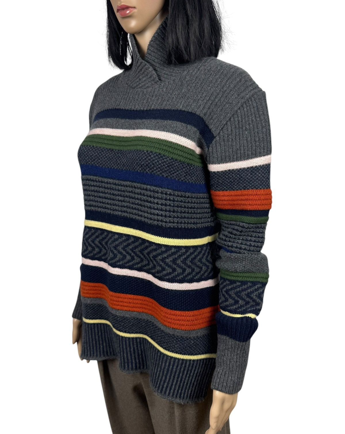 Lacoste Lacoste Wool-Viscose Pattern Sweater Striped Color size FR40 Size M / US 6-8 / IT 42-44 - 5 Thumbnail