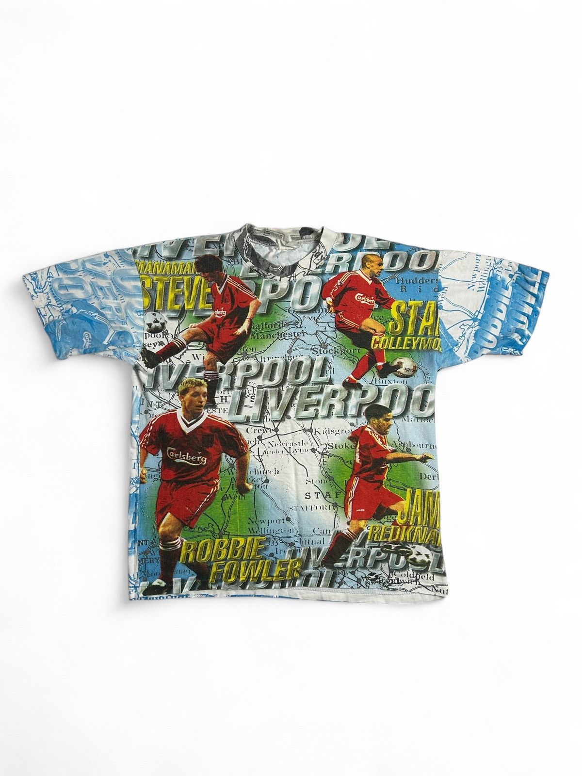 Vintage Rare 90’s Liverpool AOP Single Stitch T-Shirt Size US S / EU 44-46 / 1 - 1 Thumbnail