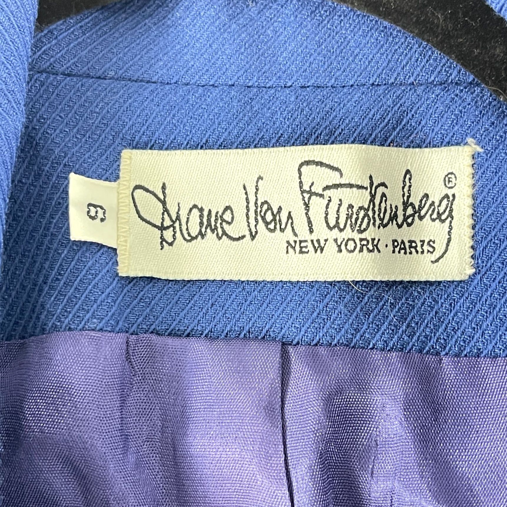 Diane von Furstenberg Diane Von Furstenberg Blazer Jacket Womens 6 Blue 100% Wool VTG Made in USA Jacket Women 6 Blue Wool VTG Size M / US 6-8 / IT 42-44 - 7 Thumbnail