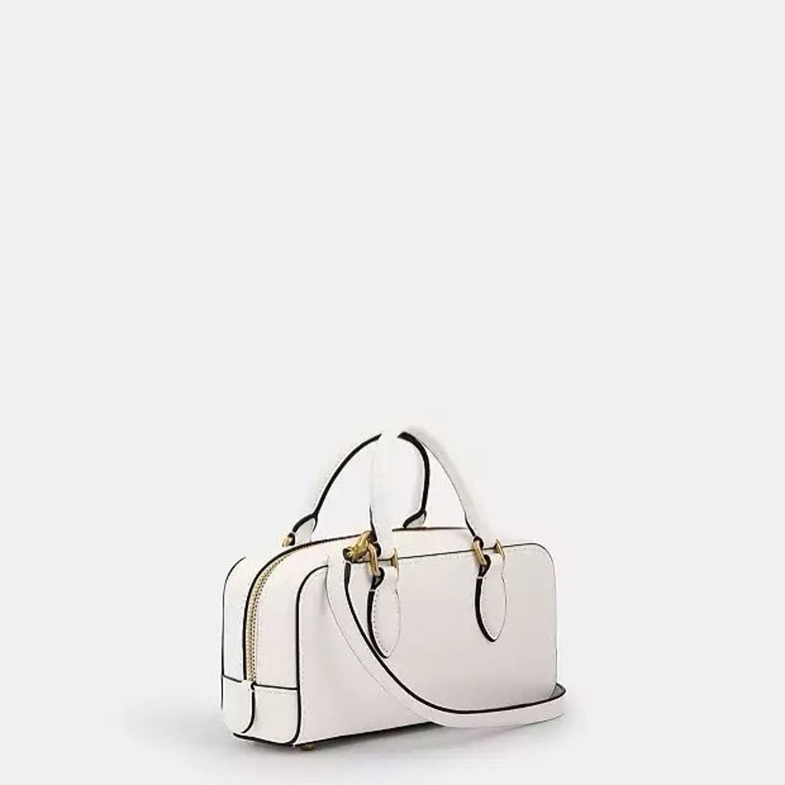 Coach NWT Coach Bowery Satchel 22 Brass/Chalk White Leather CY917 Size ONE SIZE - 10 Thumbnail