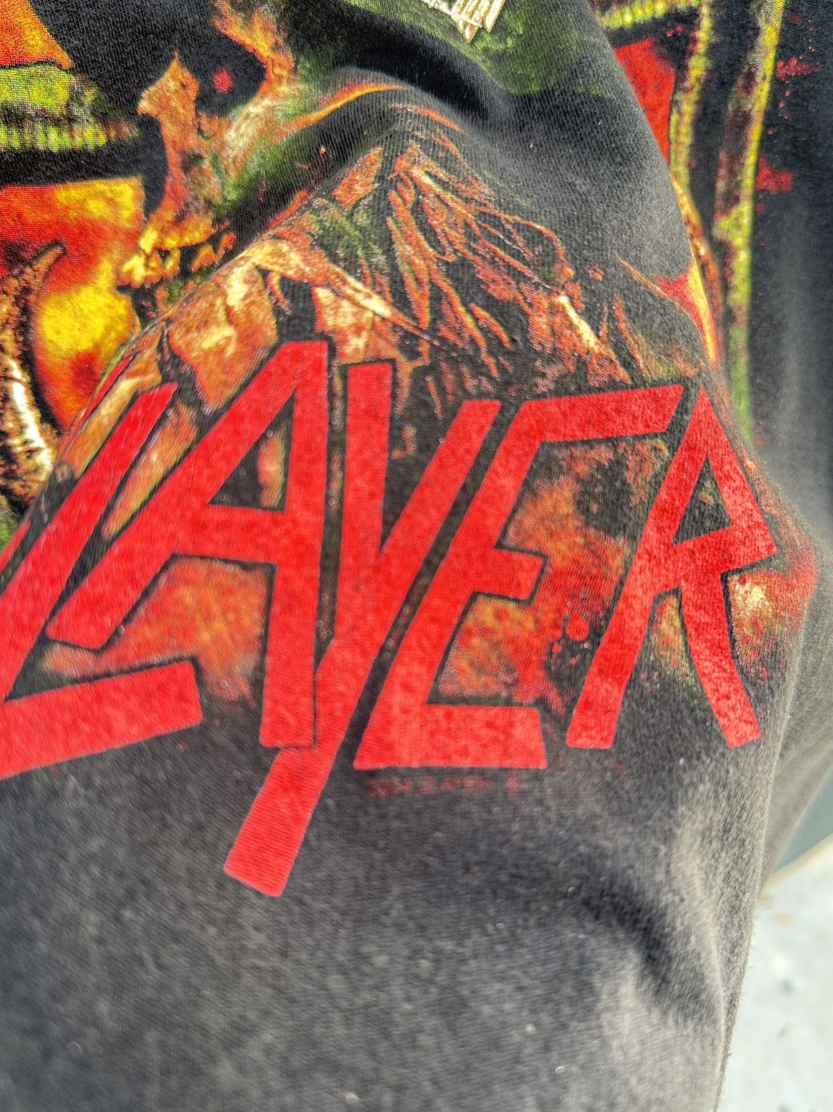 Band Tees Vintage Slayer American Thrash Metal Band Faded Tee Size US L / EU 52-54 / 3 - 6 Thumbnail