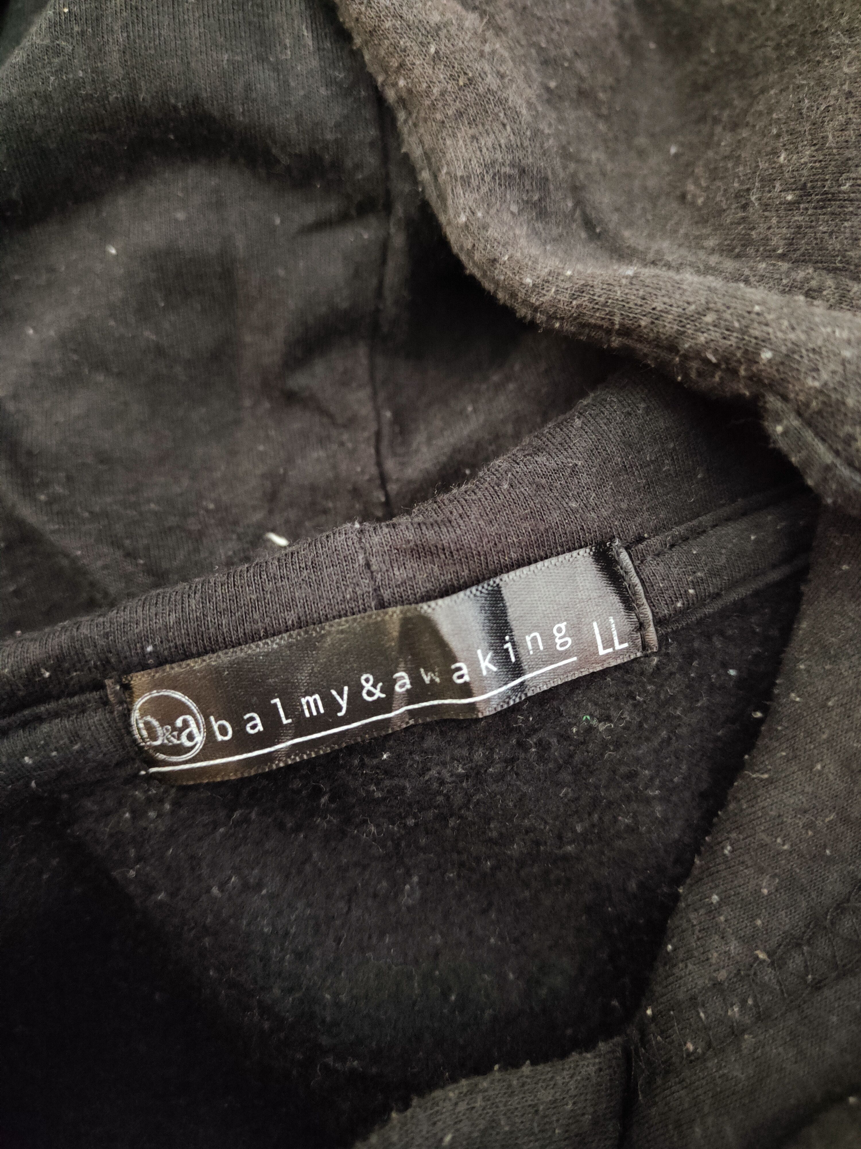 Japanese Brand × Vintage Vintage 💥 Balmy&Awaking Black Hoodie Sweatshirts Size US L / EU 52-54 / 3 - 13 Thumbnail