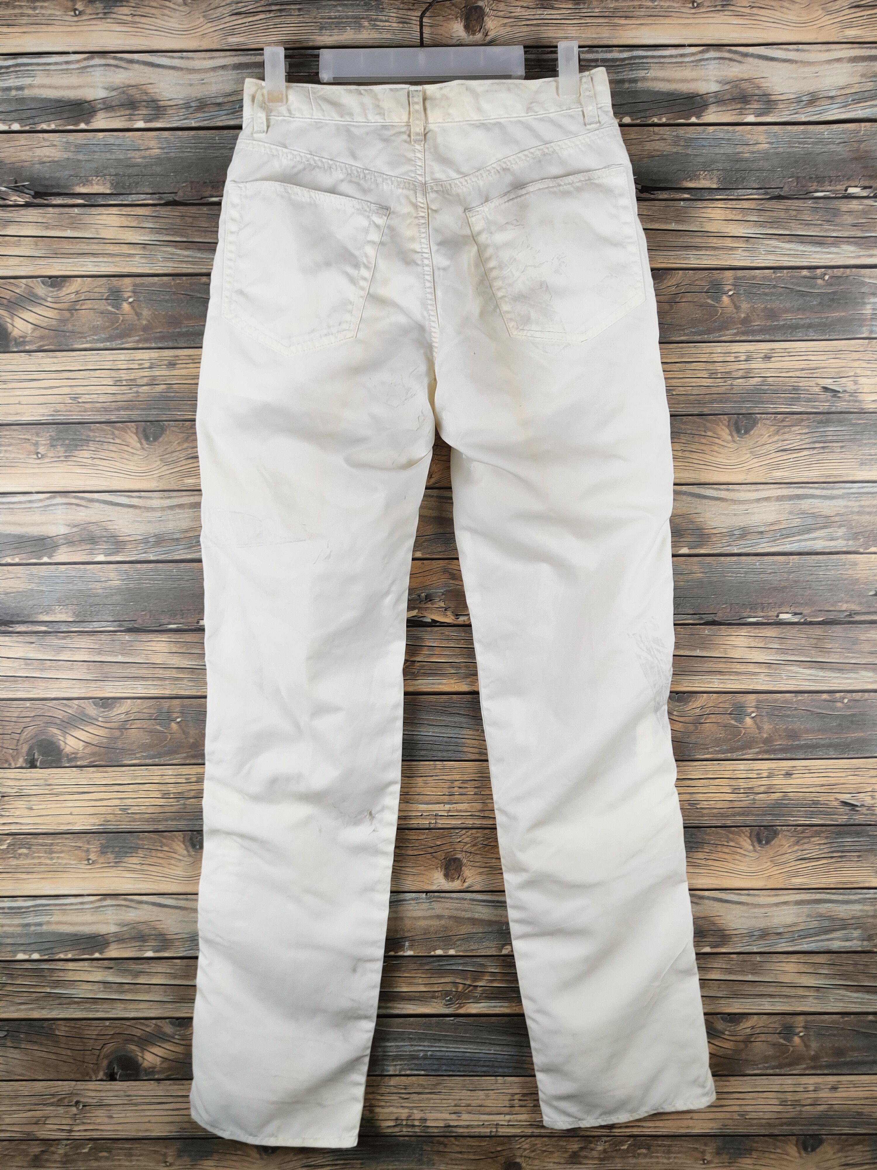 Japanese Brand D GGG Pour Homme Ivory Casual Poly Pants #S2396 Size 28" / US 6 / IT 42 - 7 Thumbnail