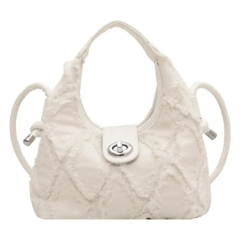 Other Frail Detailed Fuzzy Hobo Mini Bag Aesthetic Pinterest y2k Size ONE SIZE - 7 Thumbnail
