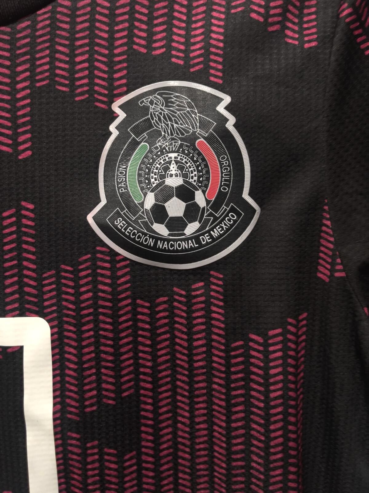 Adidas Mexico National Team Fabian #10 Soccer Jersey Black and Pink Size ONE SIZE - 2 Thumbnail