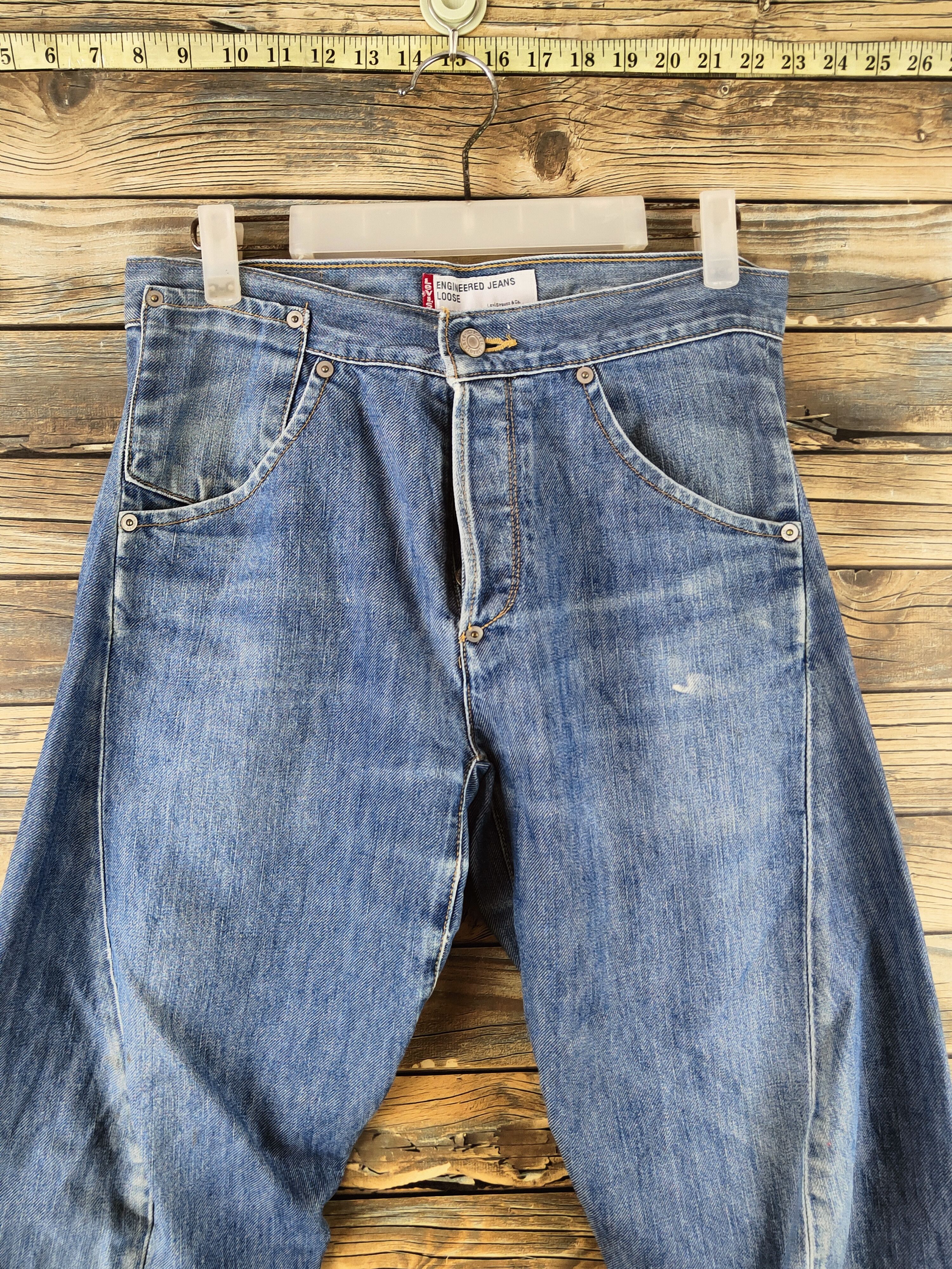 Levi's D Engineered Levi's Blue Distressed Ripped Jeans #S2920 Size US 30 / EU 46 - 2 Thumbnail