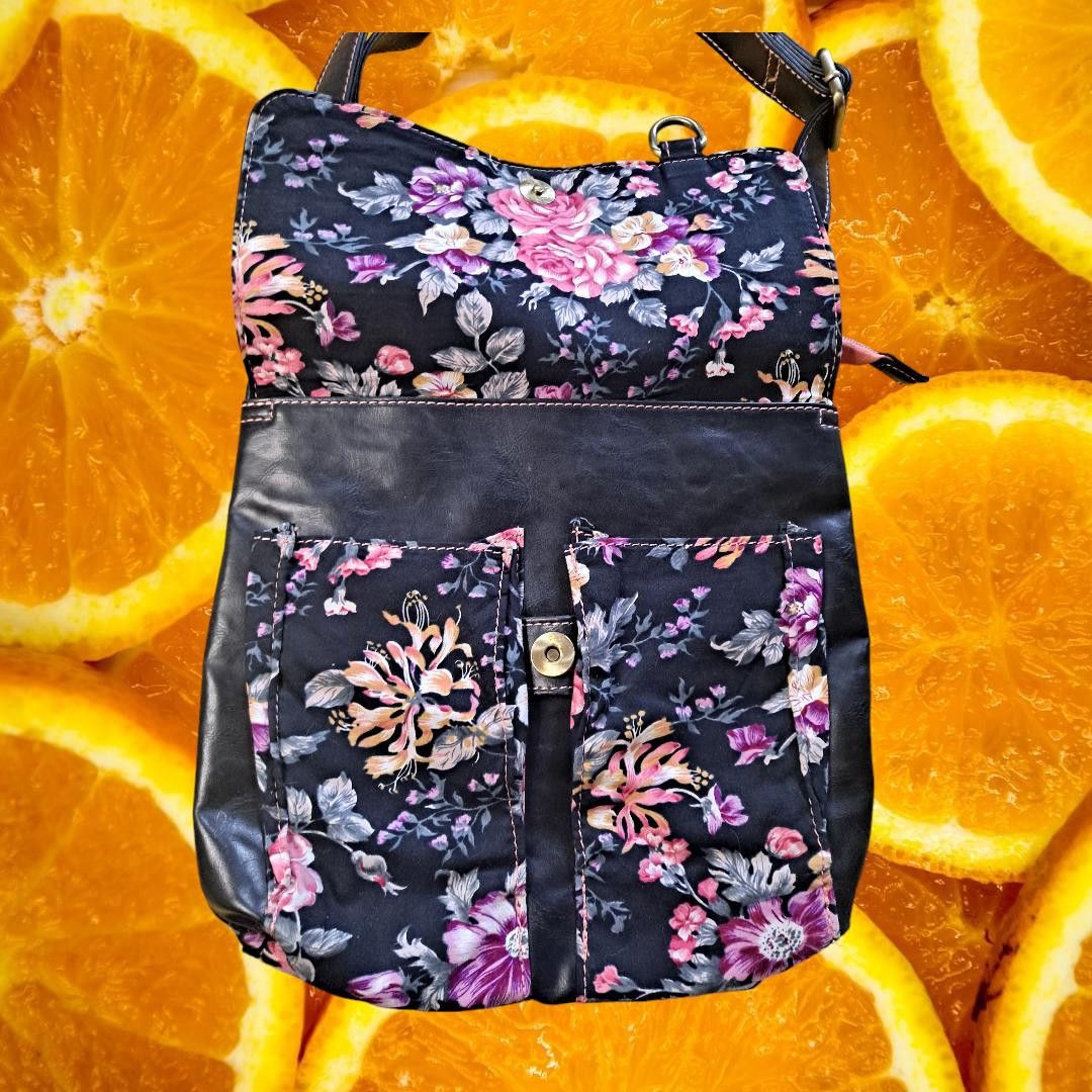 Other Anna Nova Floral and Black Saddle Bag/ Shoulder Purse Size ONE SIZE - 4 Thumbnail