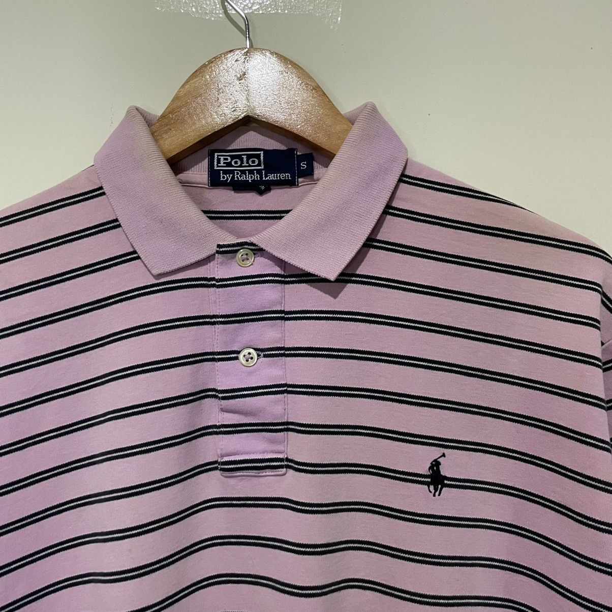Polo Ralph Lauren Polo Ralph Lauren men's pink and blue striped polo shirt Size US S / EU 44-46 / 1 - 2 Thumbnail