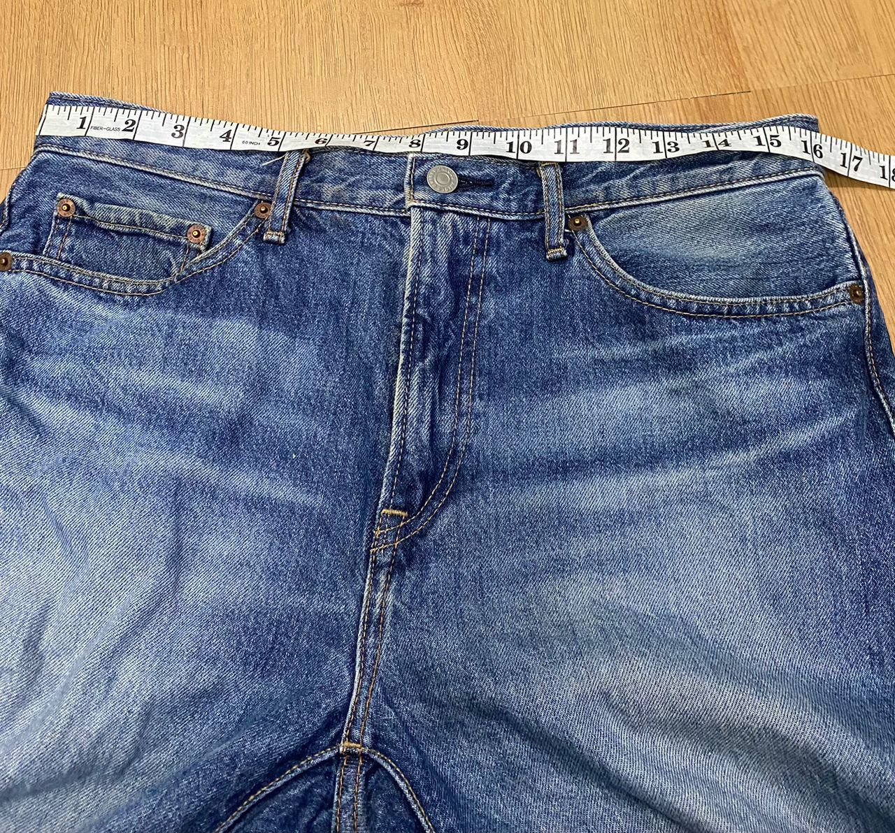 Japanese Brand 💥 Vintage Uniqlo Jeans Straight Distressed Denim Jeans Size US 32 / EU 48 - 4 Thumbnail