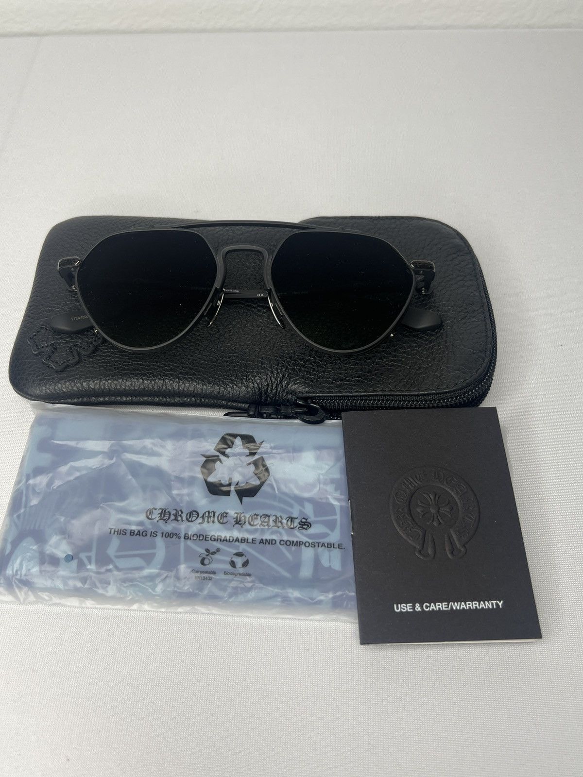 Chrome Hearts Chrome Hearts Free Ride MBK Matte Black 54-19-149 Sunglasses Size ONE SIZE - 12 Thumbnail