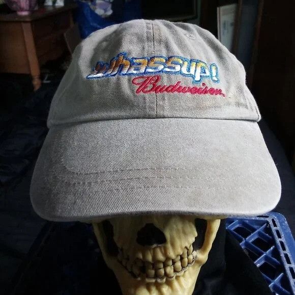 Budweiser Vintage 90s Budweiser Whassup! Strap Back Hat Cap Size ONE SIZE - 1 Thumbnail