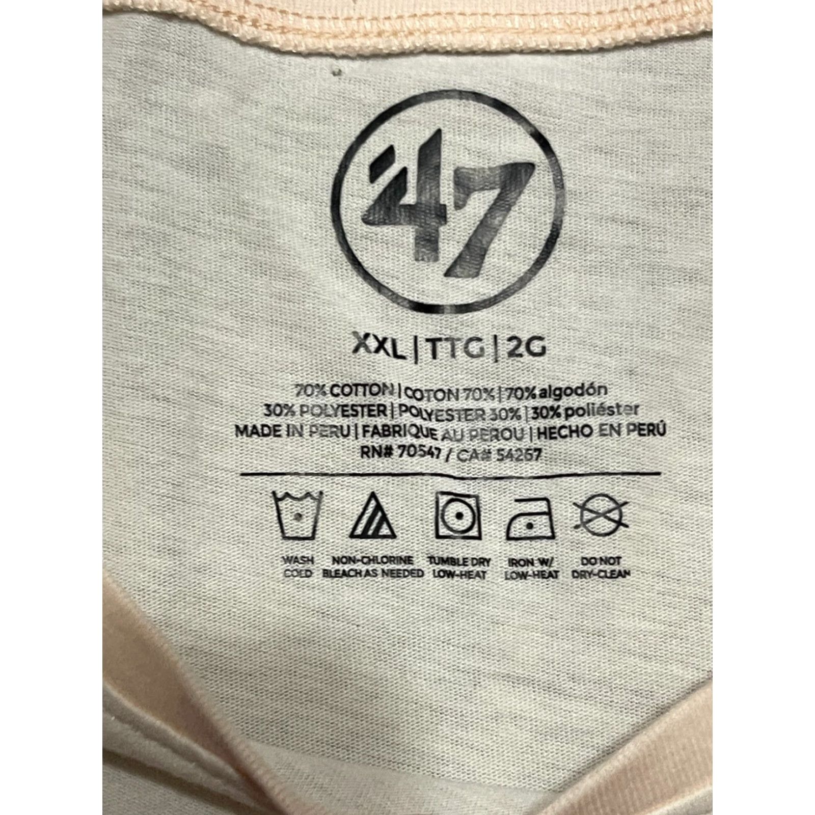 Vintage '47 Shirt Women's XXL Pink White Minnesota Wild NHL Long Sleeve Shirt Regular Women's T-Shirt - White, Long Sleeve, Pullover, Casual, 2XL' Size XXL / US 16-18 / IT 52-54 - 6 Thumbnail