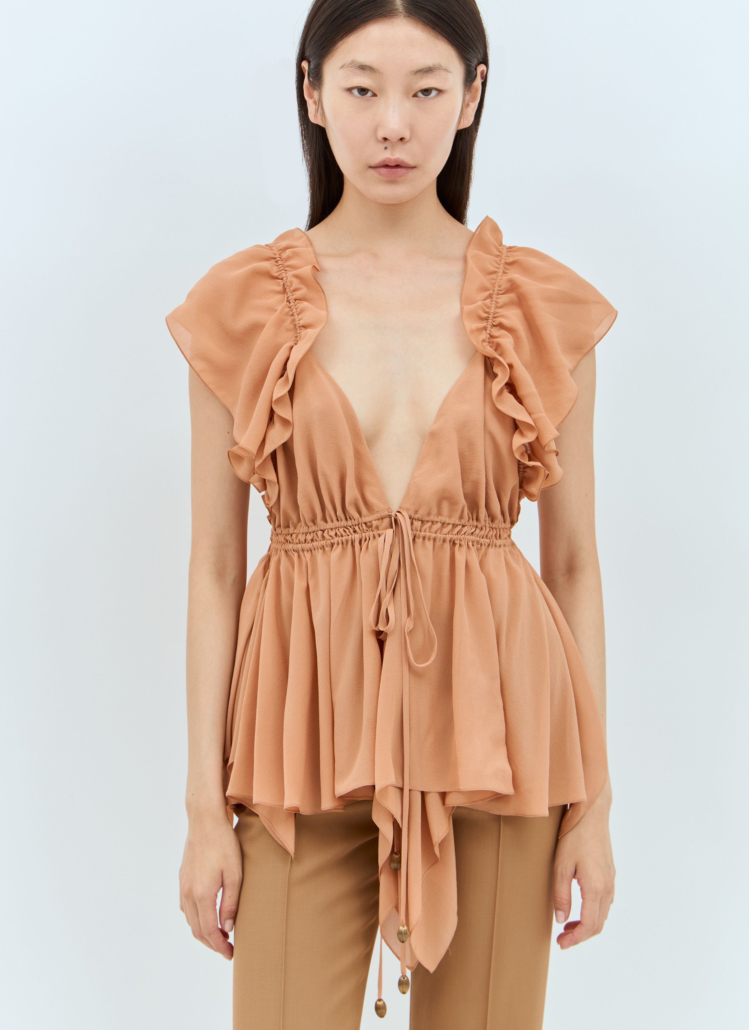 Chloe Silk Gathered Camisole Top Size XS / US 0-2 / IT 36-38 - 1 Thumbnail