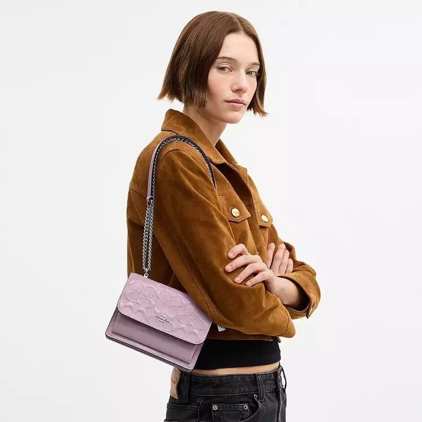 Coach NWT Coach Mini Klare Crossbody Bag Leather Violet CDB11 Size ONE SIZE - 12 Thumbnail