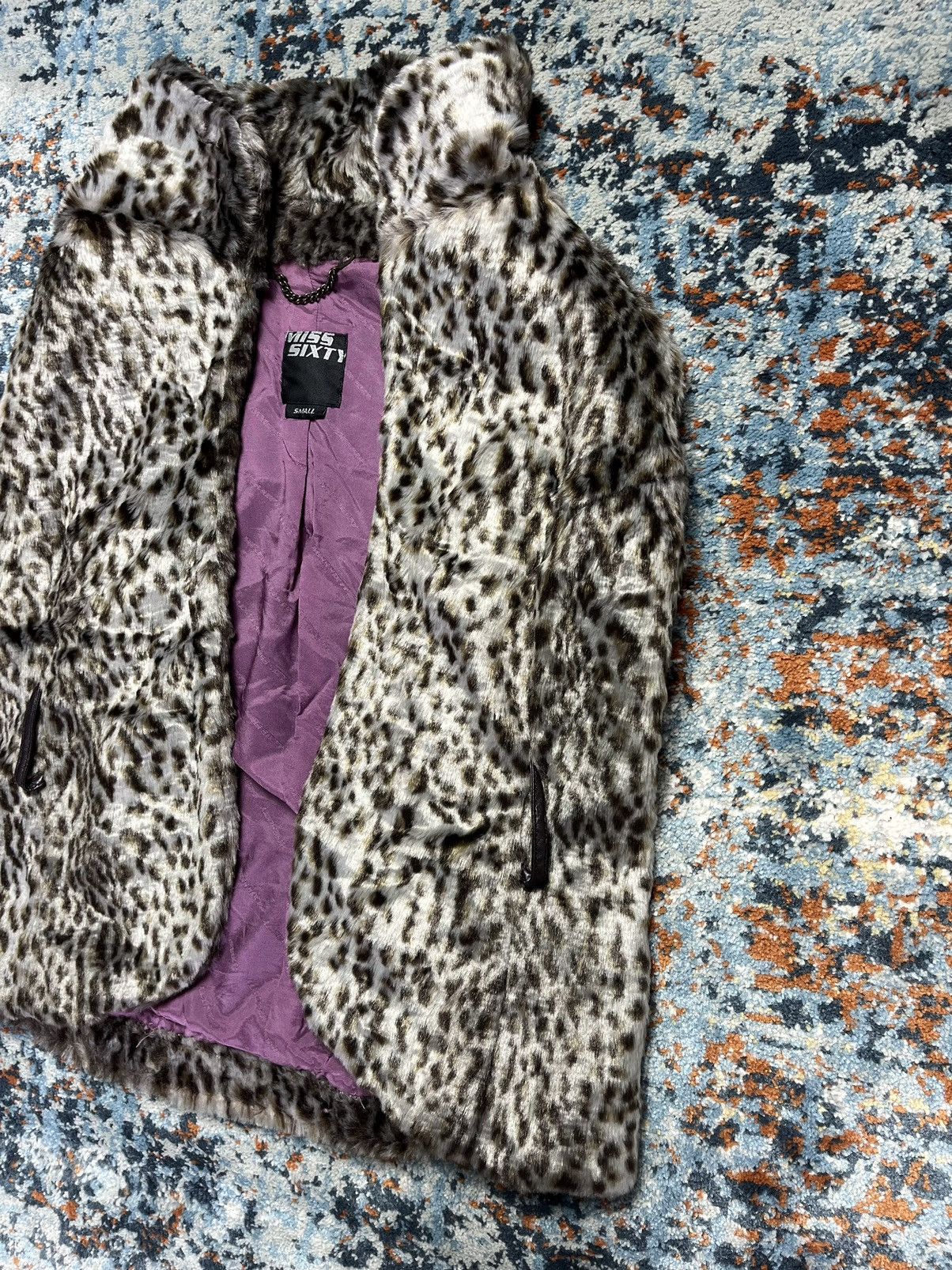 Japanese Brand × Miss Sixty Vintage y2k Miss Sixty faux fur vest cheetah print oversized Size S / US 4 / IT 40 - 4 Thumbnail