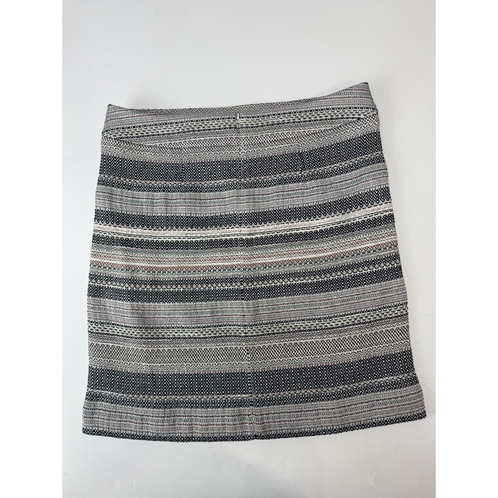 Loft LOFT Textured Woven Mini Skirt Boho Stripe Tweed Office 8 Size 30" / US 8 / IT 44 - 2 Thumbnail