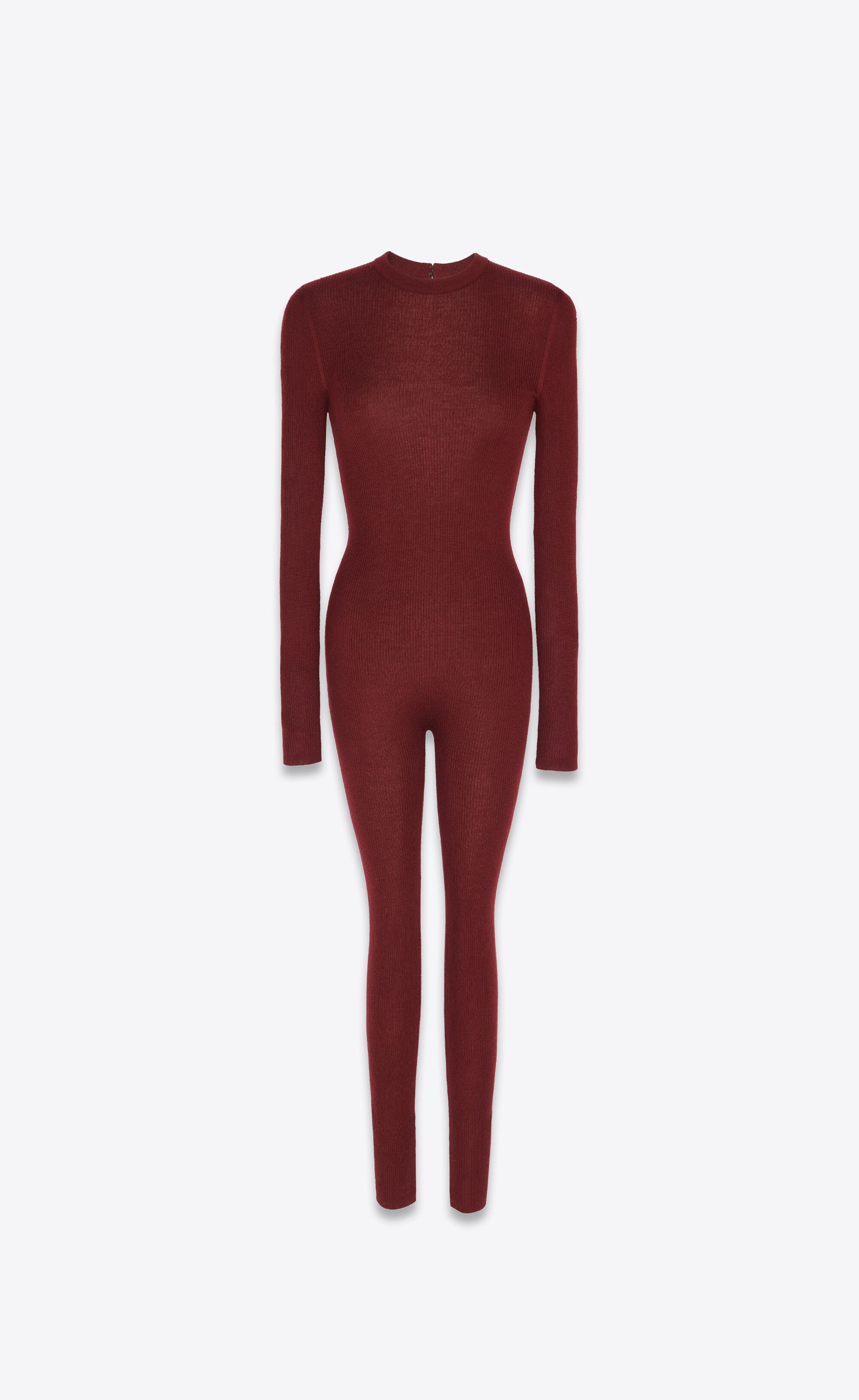 Saint Laurent Paris o1s1wg110924 Long-Sleeved Catsuit Cashmere, Wool And Silk Size 28" / US 6 / IT 42 - 1 Thumbnail