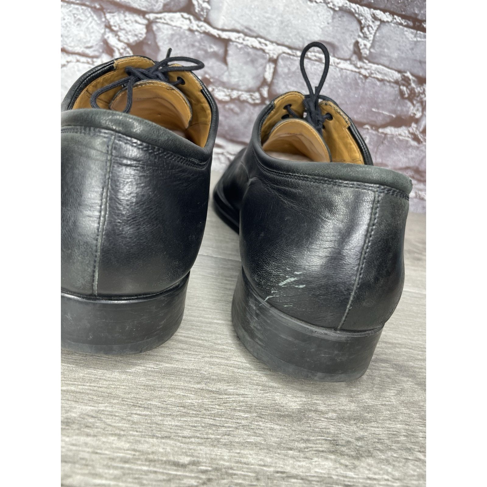Magnanni Magnanni Black Leather Cap Toe Lace Up Oxfords Dress Shoes M Size US 10 / EU 43 - 5 Thumbnail