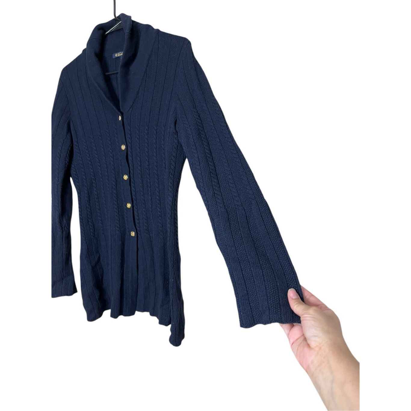 Brooks Brothers Brooks Brothers Knit Blue Cashmere Blend Button Front Cardigan Sweater Size M Size M / US 6-8 / IT 42-44 - 3 Thumbnail