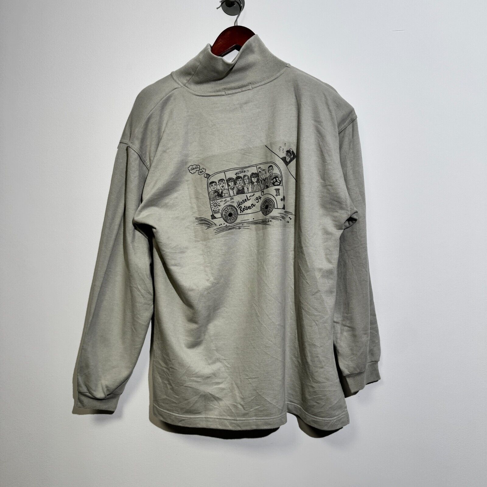 Vintage Vintage Unisex Gray Cotton Turtleneck Sweater Size L Regular Size US L / EU 52-54 / 3 - 8 Thumbnail