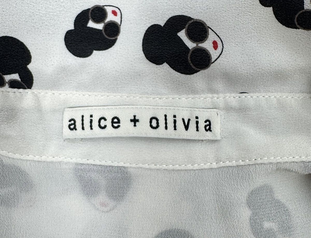 Alice + Olivia Alice + Olivia Stace Face Willa Silk Blouse Button Up Size XS / US 0-2 / IT 36-38 - 12 Thumbnail