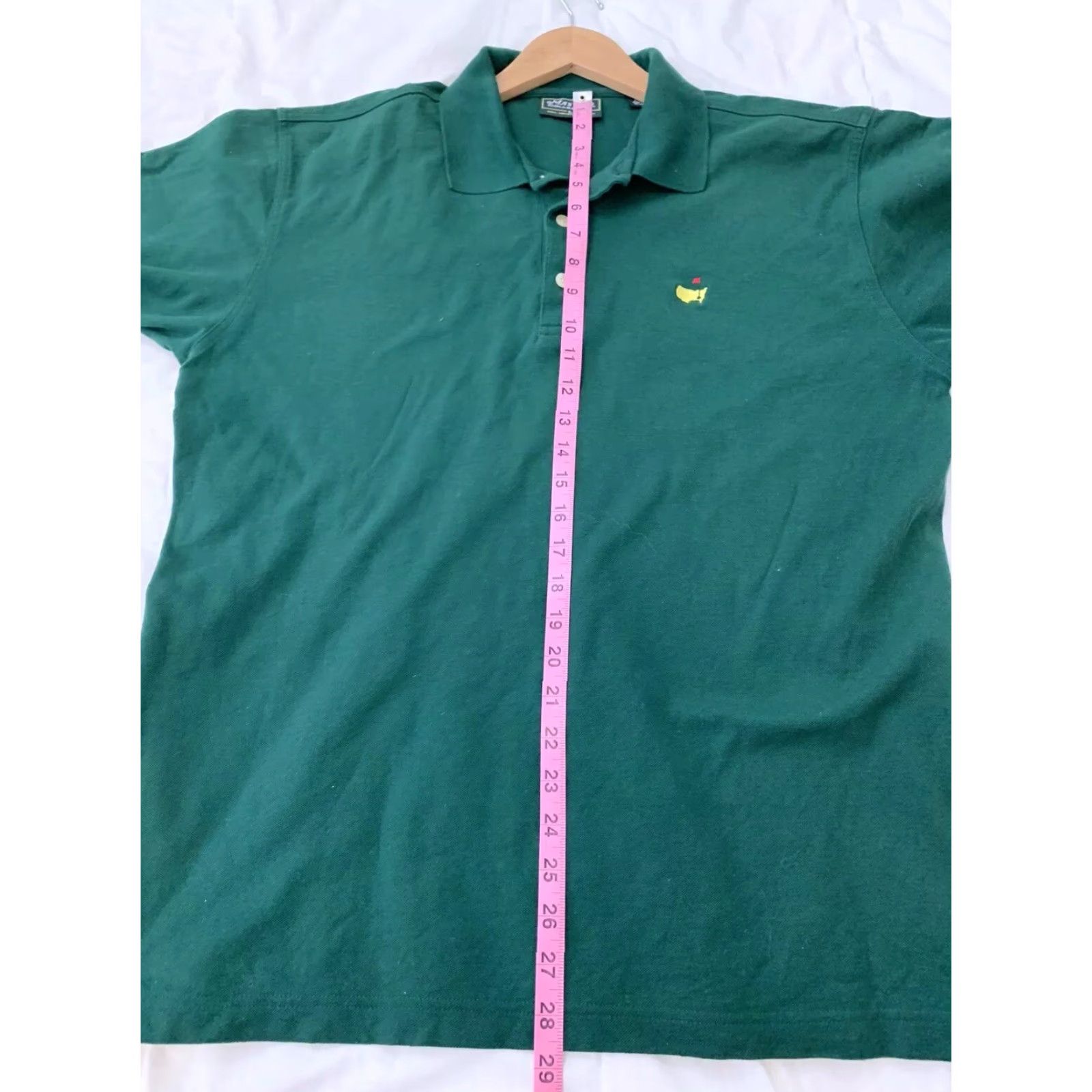 Vintage Masters Polo Shirt Golf 100% Cotton Short Sleeve Men Large Green Polo Rugby Button-Up Embroidered Shirt Size US L / EU 52-54 / 3 - 7 Thumbnail