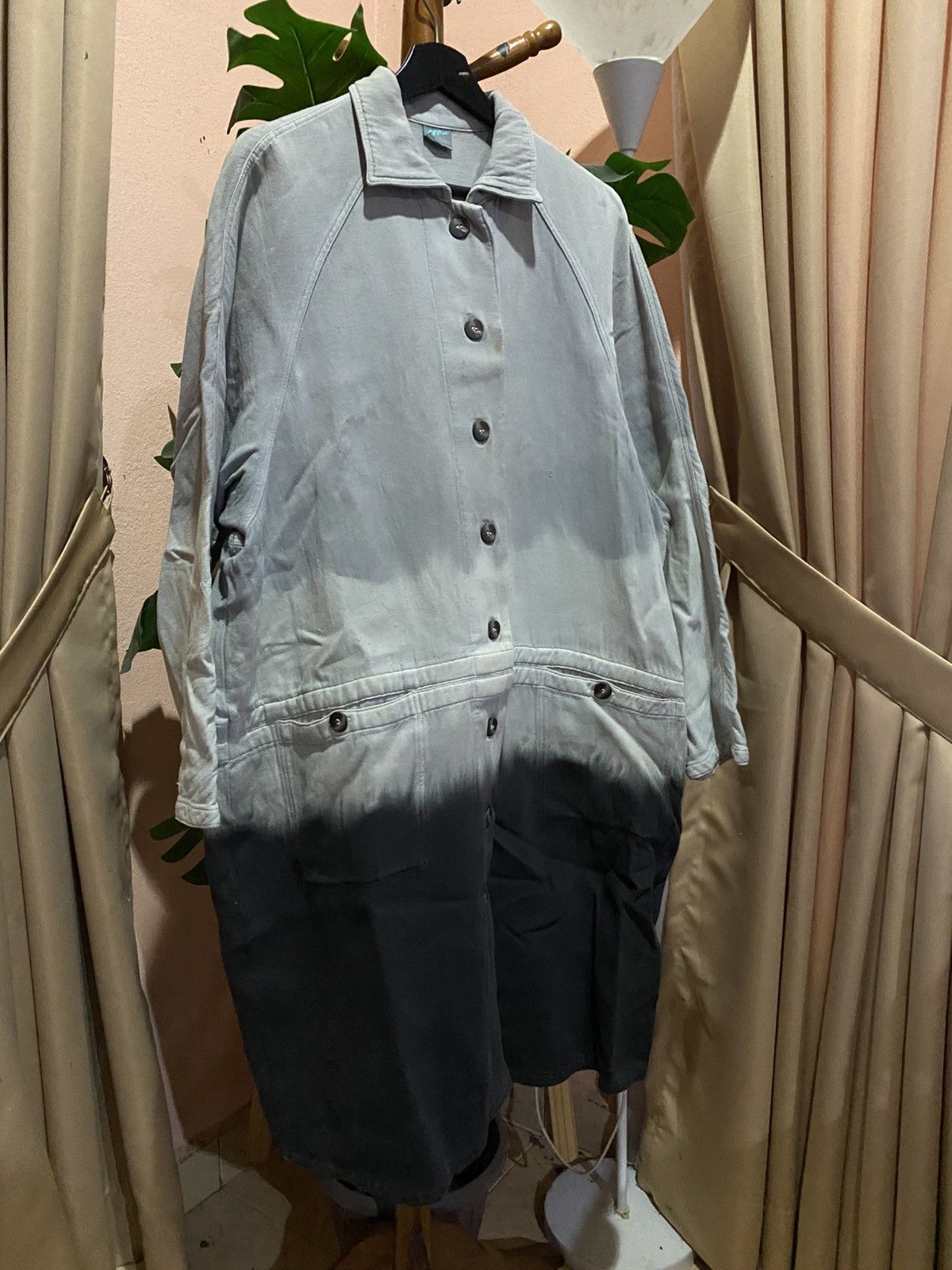 Michiko Koshino London Vintage Mr. Michiko Gradient Trench Coat | 90s Avant-Garde Size US L / EU 52-54 / 3 - 6 Thumbnail