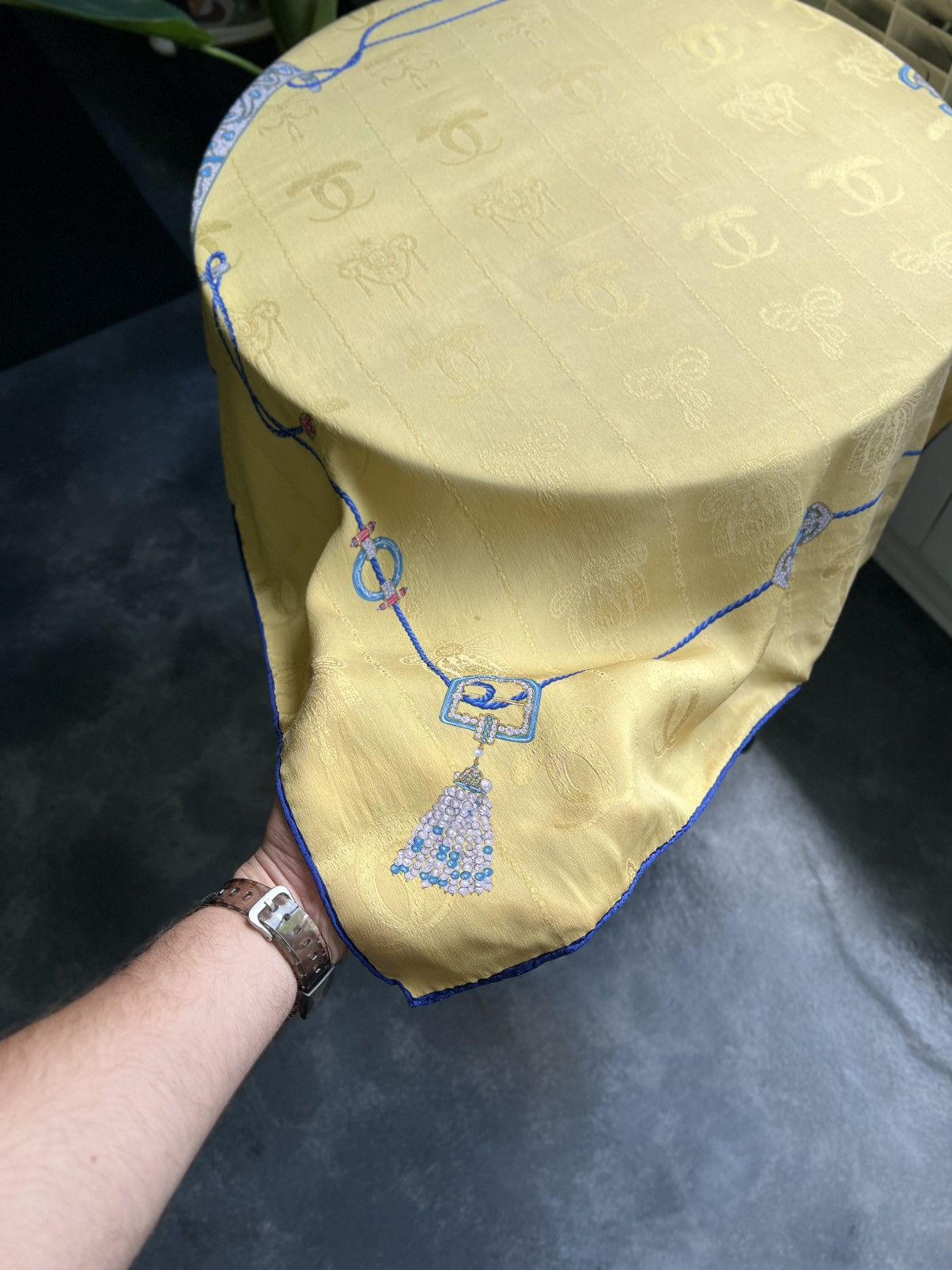 Cartier Vintage Cartier Yellow Silk Scarf Jewelry Print Paris Size ONE SIZE - 14 Thumbnail