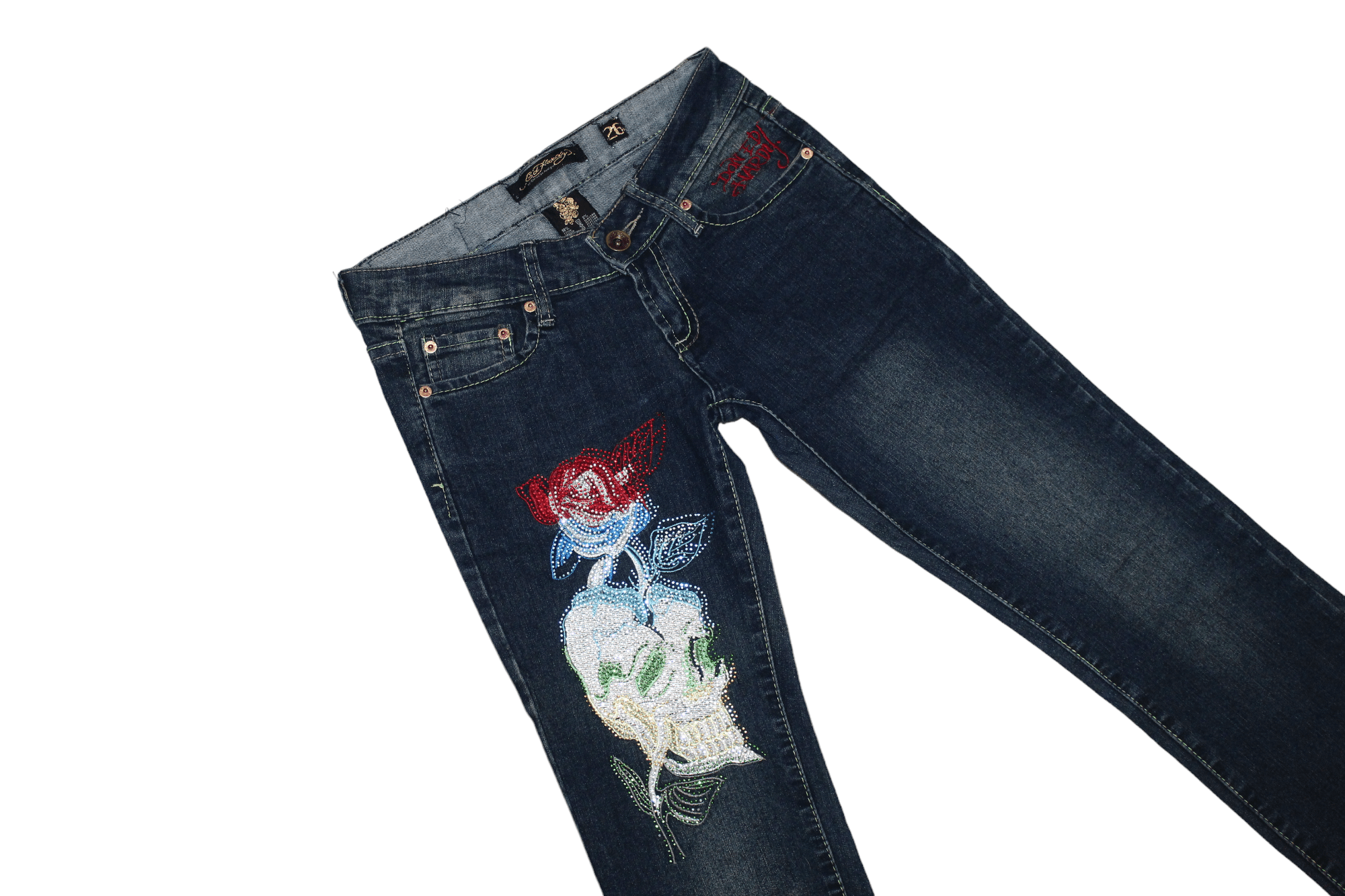 Christian Audigier Ed Hardy Christian Audigier rhinestones trim skinny jeans Size 28" / US 6 / IT 42 - 3 Thumbnail