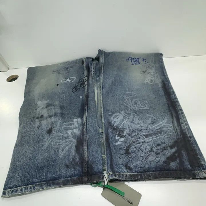 Balenciaga Balenciaga Printed Denim Pants for Men and Women 0079-2507 Size US 26 / EU 42 - 5 Thumbnail