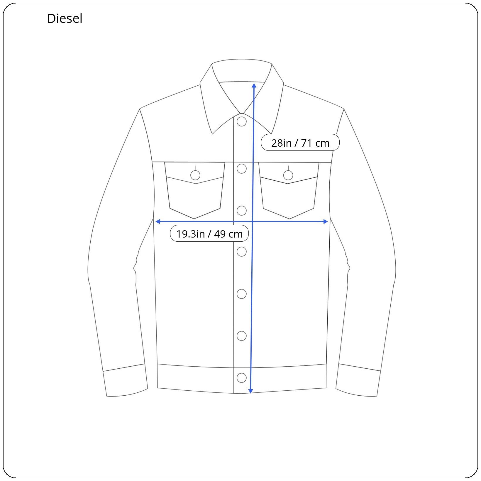⚡️QUICK SALE⚡️Diesel Style Lab Blue Denim Jacket