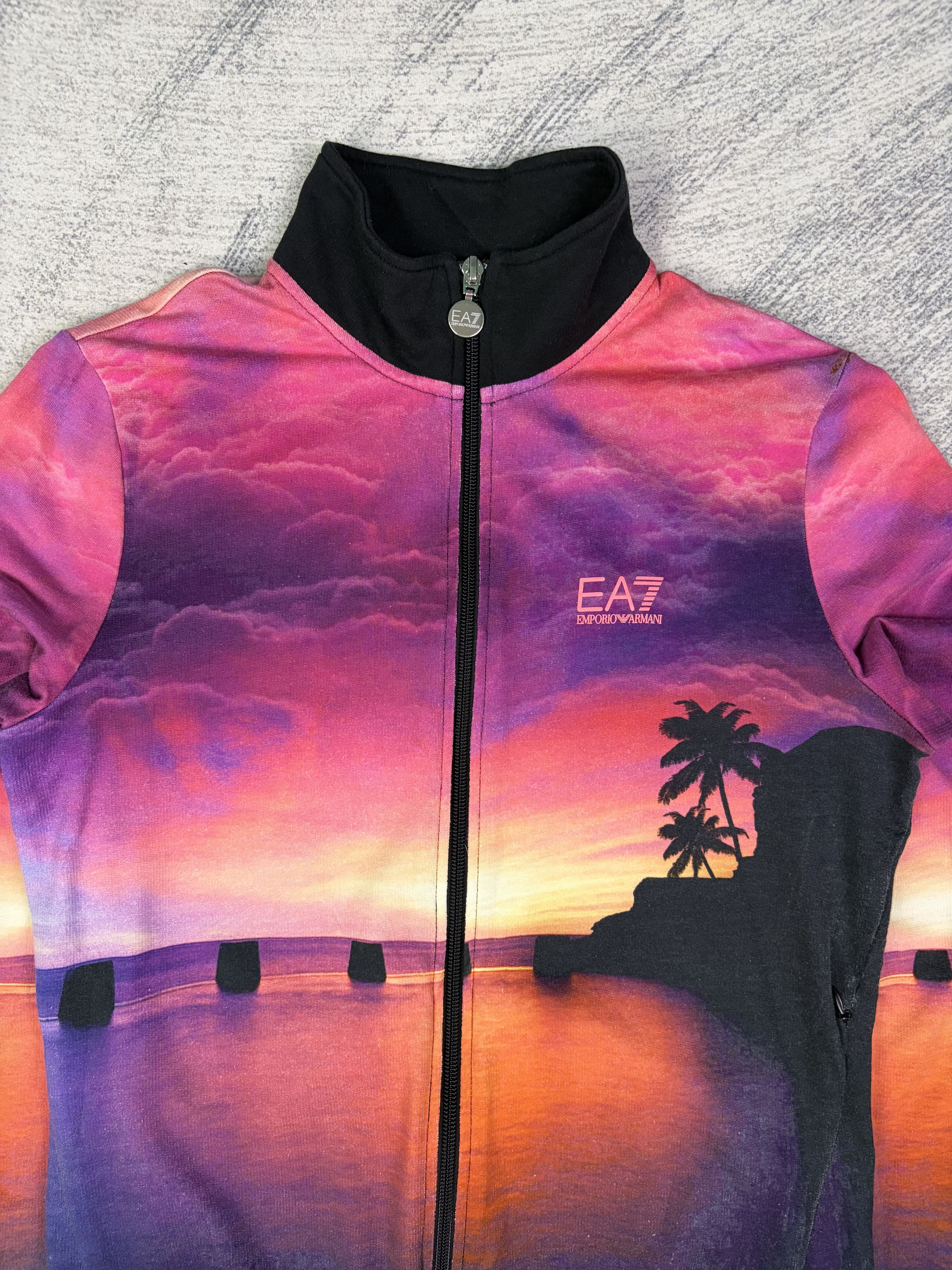 Emporio Armani EA7 Panoramic Scenic Zip Up Sweater Made in Peru Small Size Size US S / EU 44-46 / 1 - 3 Thumbnail