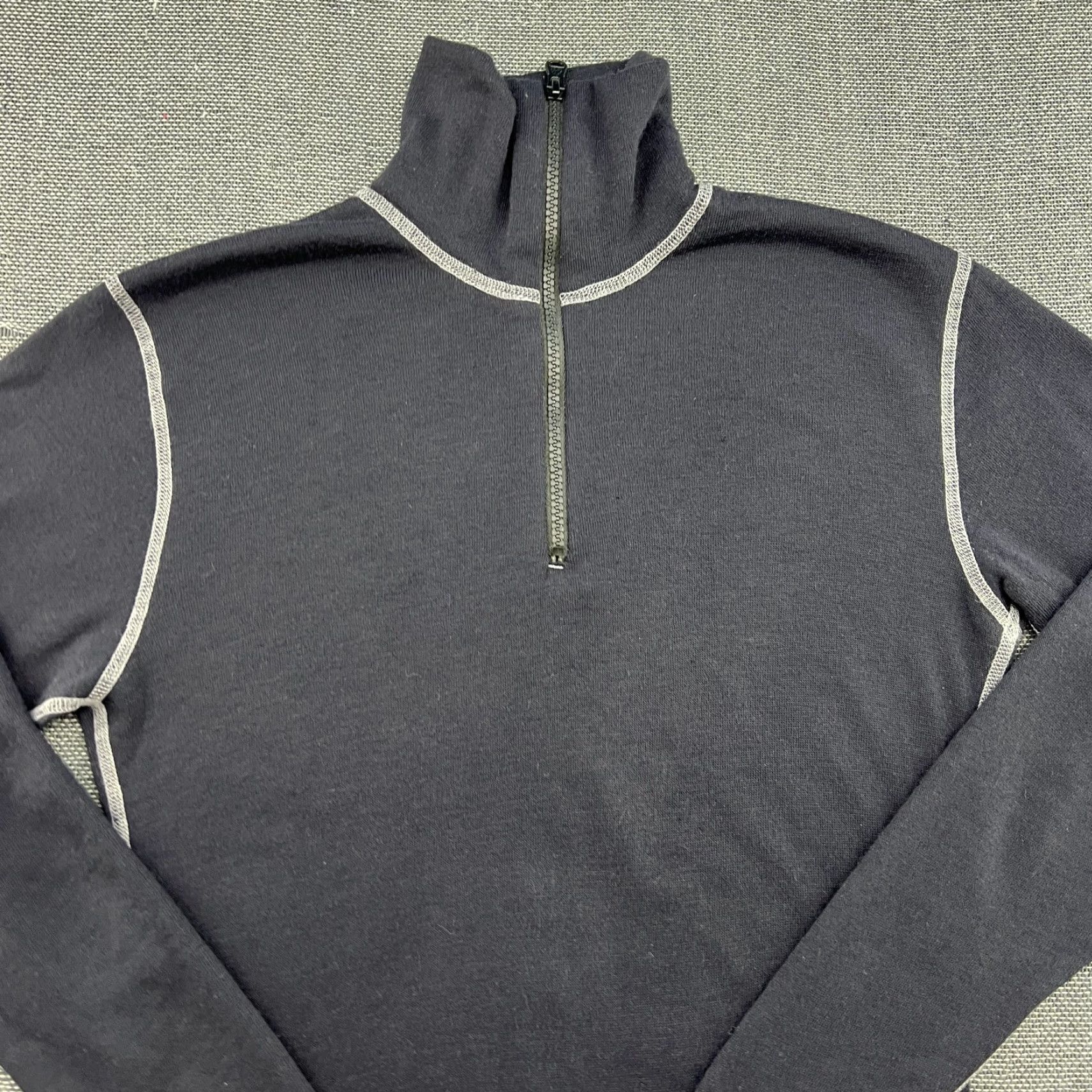 Layer 8 ACLIMA Base Layer Shirt Mens Small Wool Modacryl 1/4 Zip Black Thermal Size US S / EU 44-46 / 1 - 7 Thumbnail