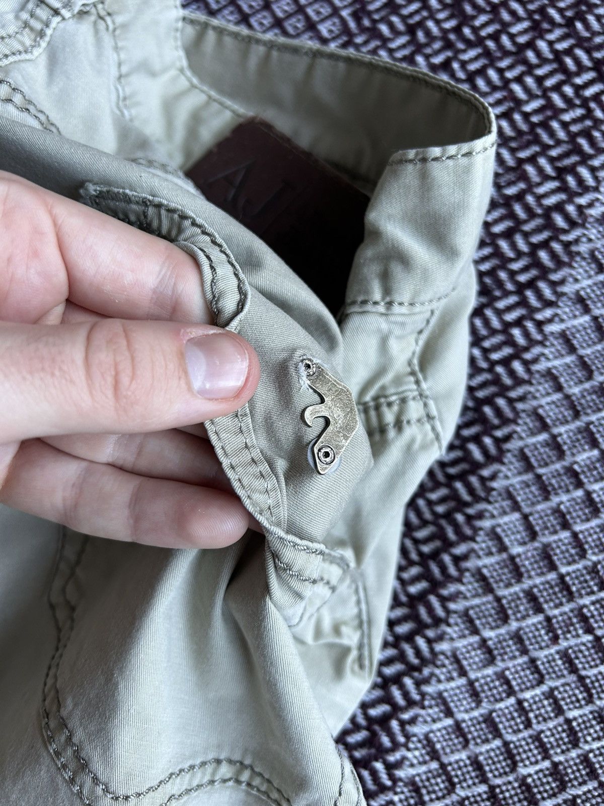 Armani × Vintage Vintage Armani Jeans Small Logo Solid Pants Size 32 Size US 32 / EU 48 - 8 Thumbnail
