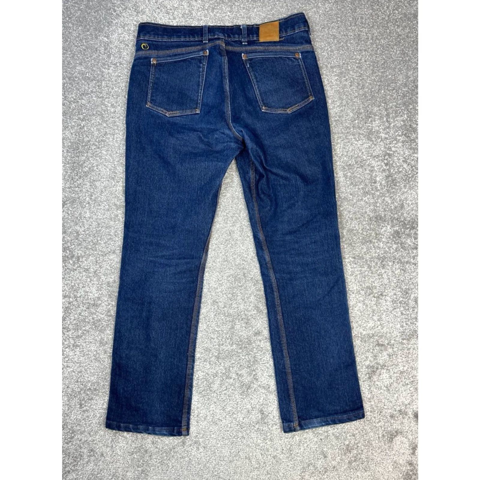 Vintage Origin Jeans Mens 36 Blue Denim Cotton Mid Rise Legit Fit Straight Leg 36x31 Size US 36 / EU 52 - 2 Thumbnail