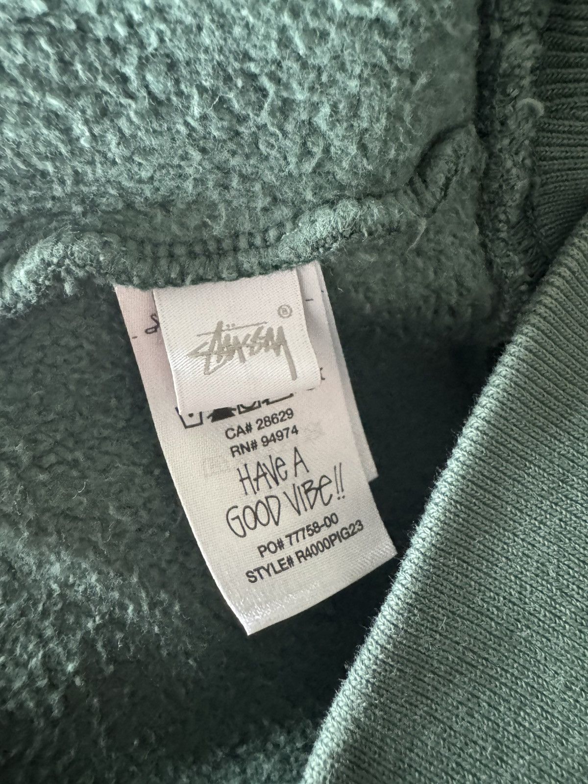 Stussy Stussy Basic Pigment Dyed Hoodie 'Forest' Size US L / EU 52-54 / 3 - 6 Thumbnail