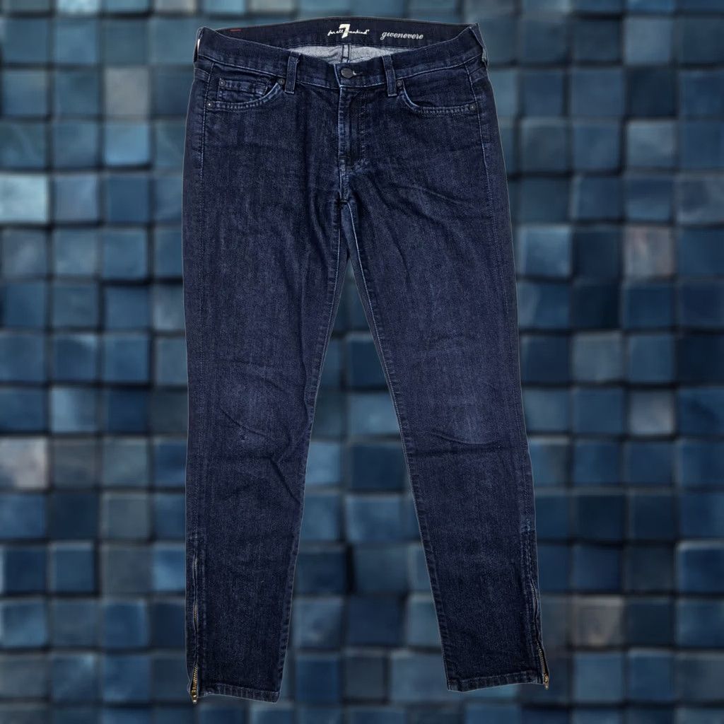 7 For All Mankind 7 For All Mankind Gwenevere Jeans Women 26 Slim Ankle Skinny Blue Stretch Denim EUC Zip Cuffs 5-Pocket Size 26 Womens Urban Vintage N/A Size 26" / US 2 / IT 38 - 1 Thumbnail