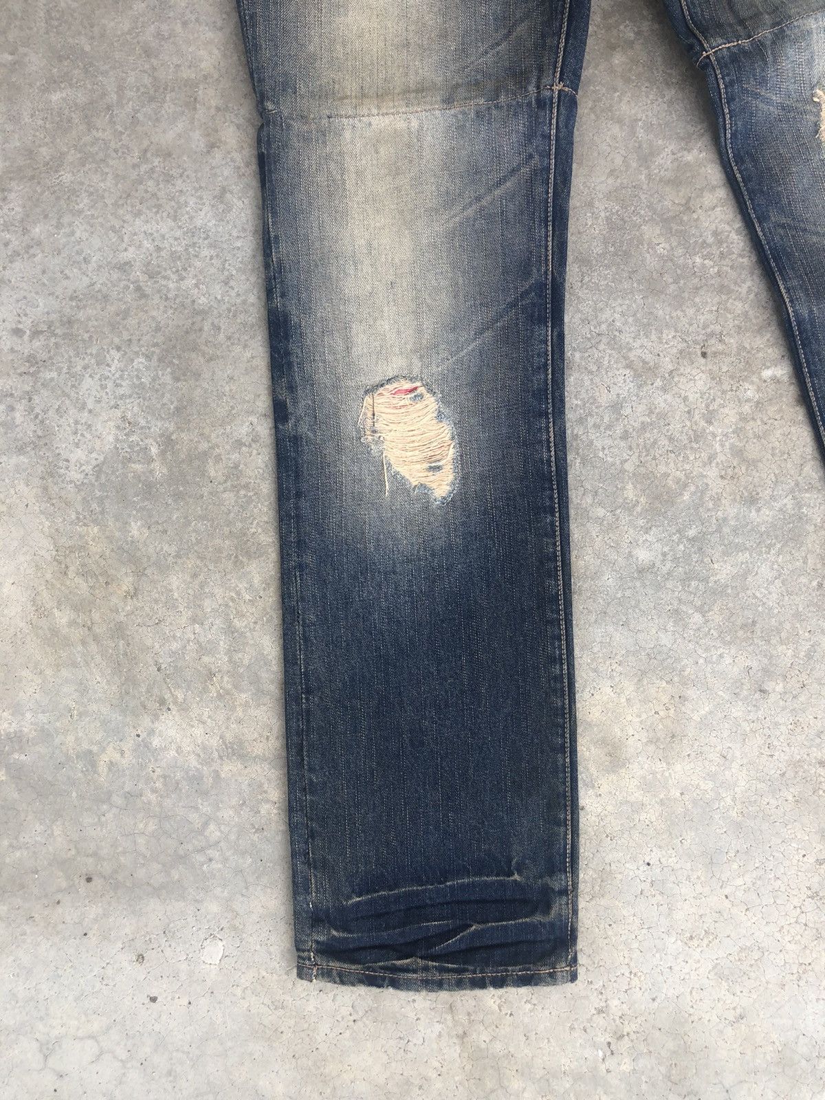 PPFM PPFM Double Waist Distressed Jeans Size US 32 / EU 48 - 6 Thumbnail