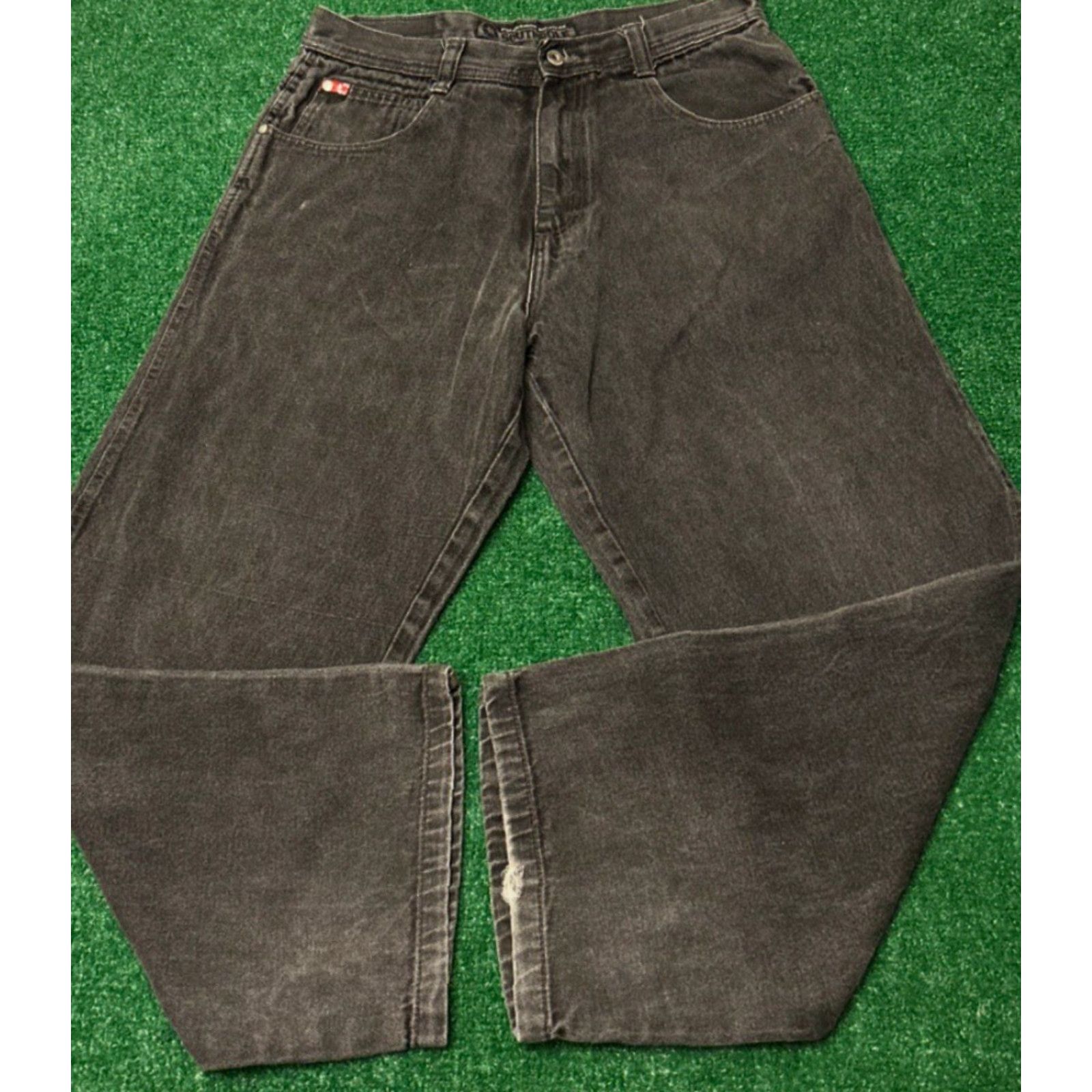 Southpole VINTAGE SouthPole Jeans Baggy Hip Hop Skater Grunge VTG Mens 34 Red Tab 34x30 Denim Black Wide-Leg Pockets Jeans Mens Size US 34 / EU 50 - 3 Thumbnail
