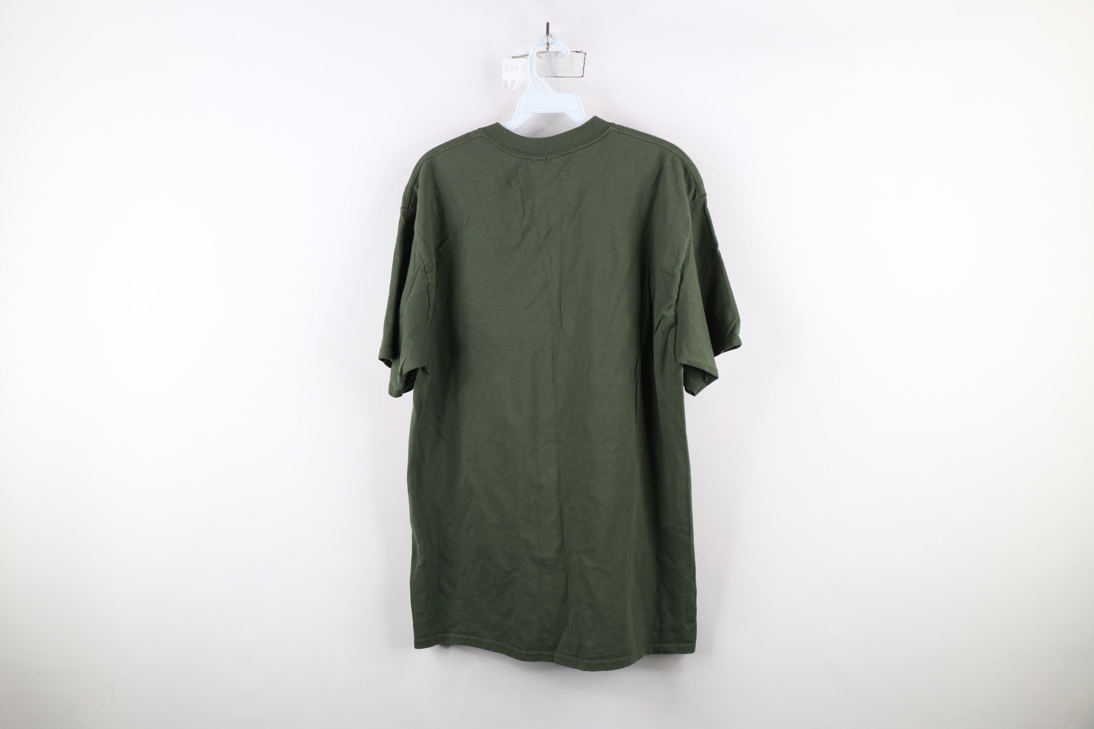 Vintage Vintage 90s Streetwear Heavyweight Cotton T-Shirt Green Size US M / EU 48-50 / 2 - 10 Thumbnail
