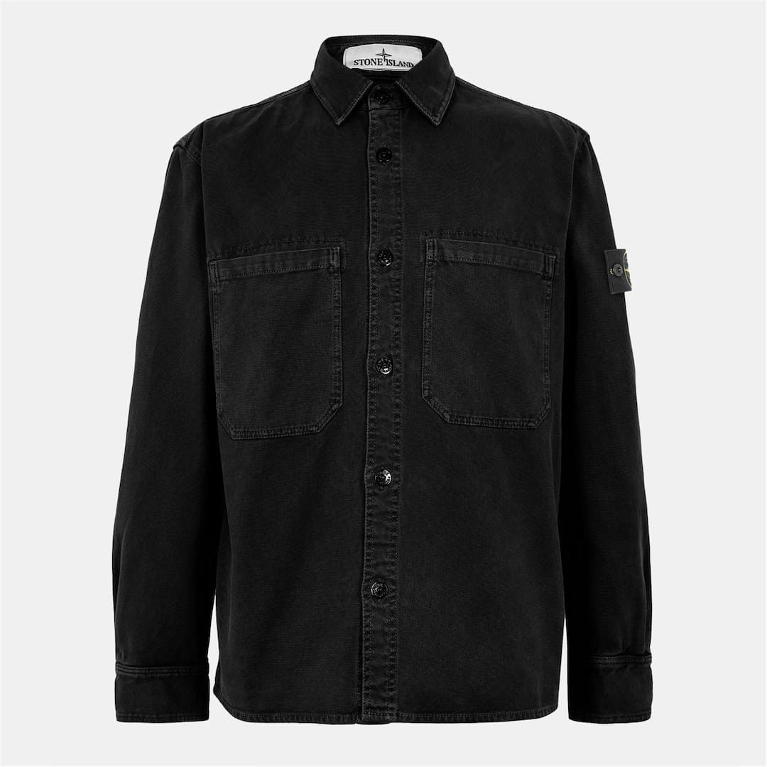 Stone Island o1g2r1mq0526 Button Overshirt in Nero Size US L / EU 52-54 / 3 - 1 Thumbnail