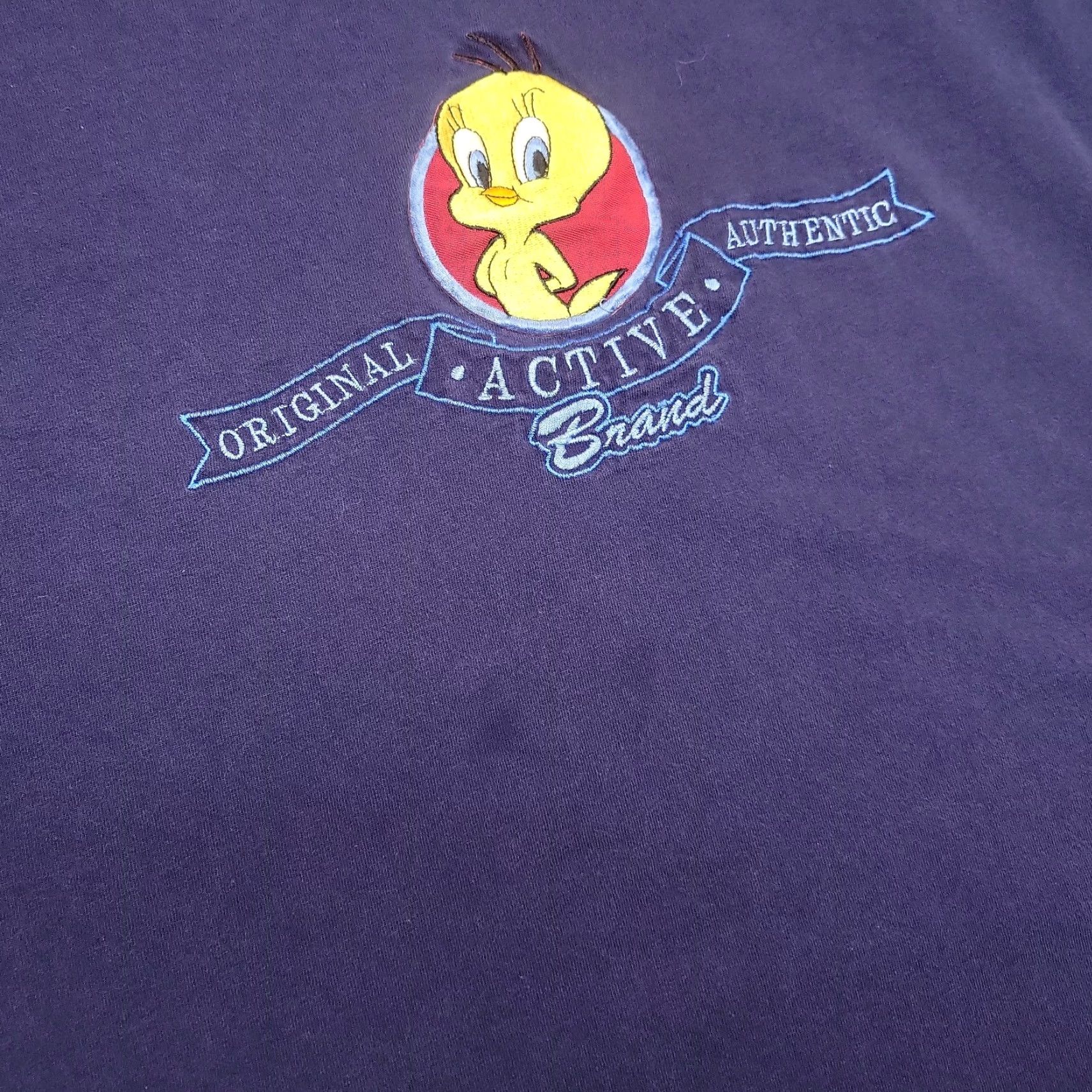 Vintage VINTAGE Looney Tunes T-Shirt Mens 2XL Purple Tweety Graphic 90s Freeze Made in USA Size US XXL / EU 58 / 5 - 8 Thumbnail