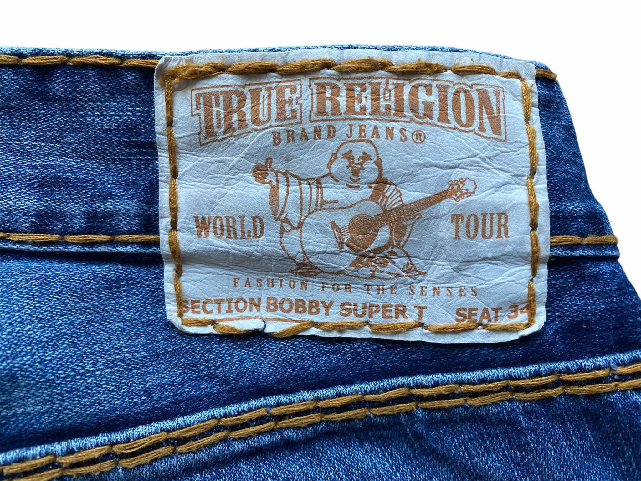 True Religion True Religion Denim Bobby Super T Orange Stitch Size US 29 - 6 Thumbnail