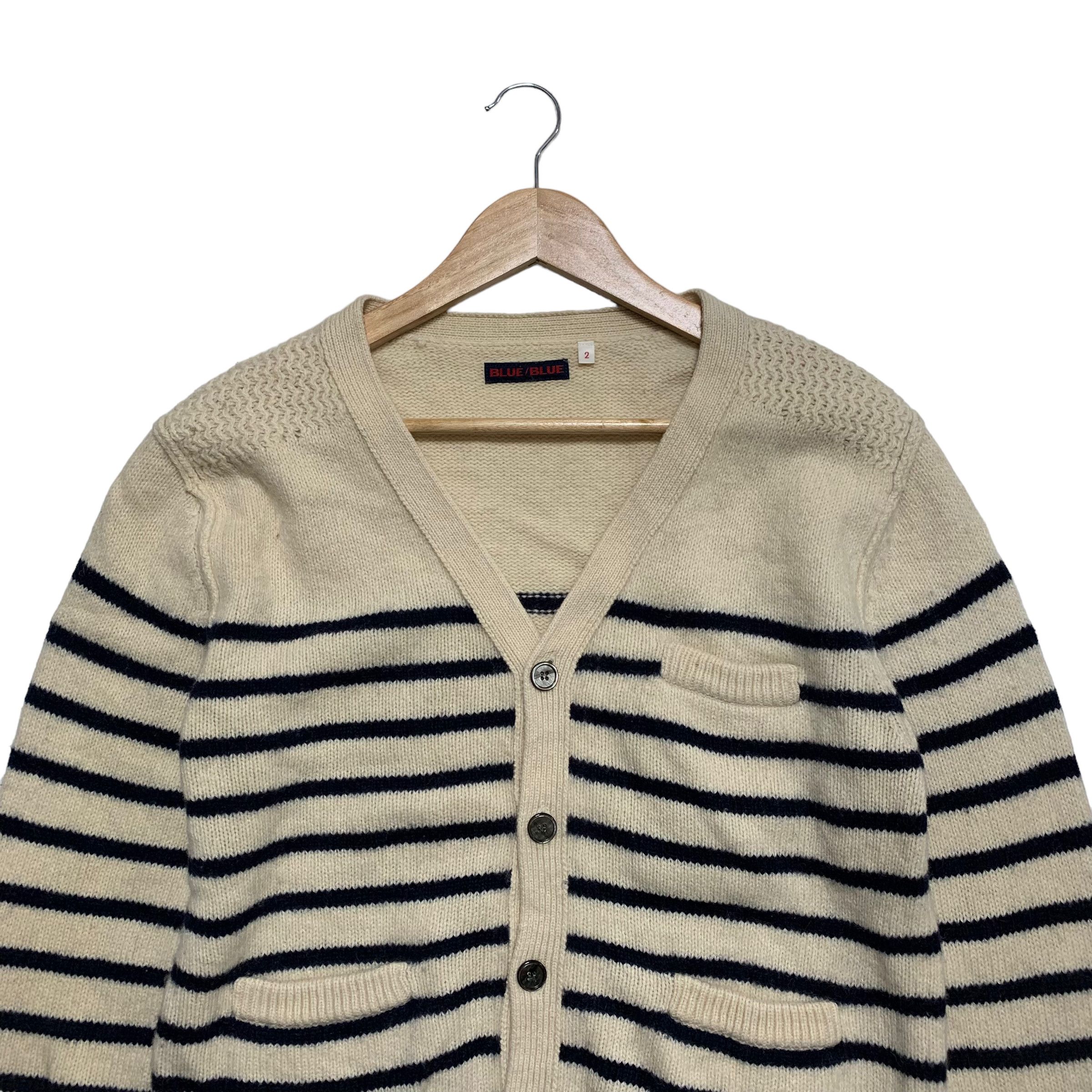 Blue Blue Japan Blue Blue Japan Stripe Knitwear Sweater Size US M / EU 48-50 / 2 - 3 Thumbnail