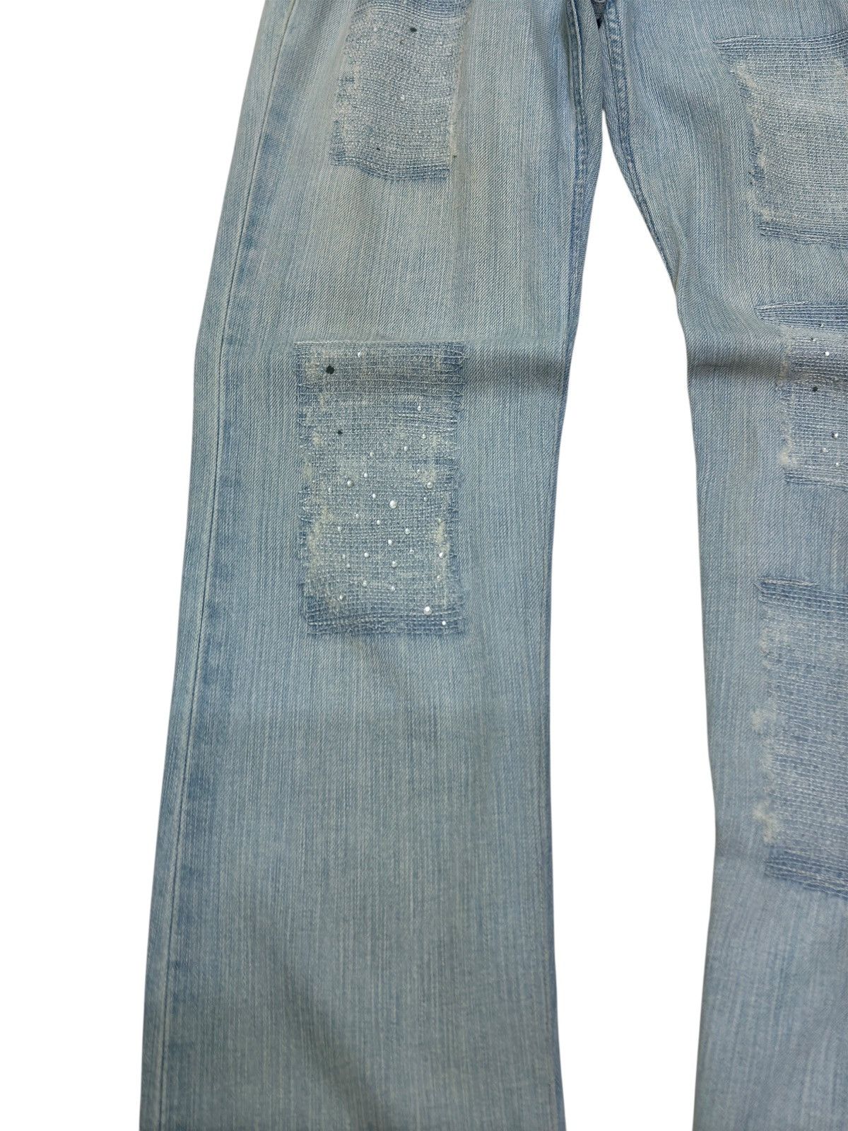 Dolce & Gabbana Dolce & Gabbana Zigzag Sun Faded Jeans Rare Swarovski Style Size US 34 / EU 50 - 7 Thumbnail