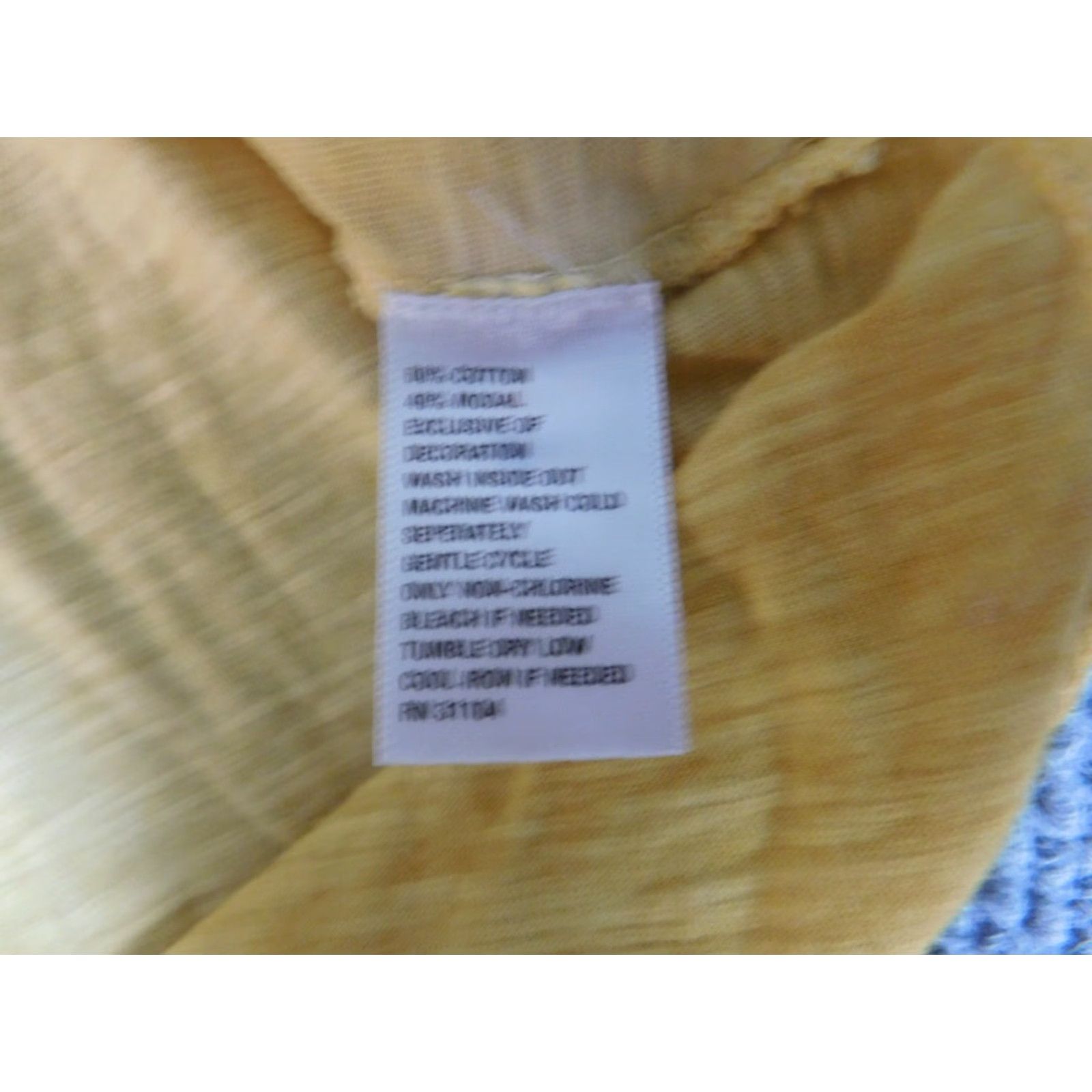 Vintage New Directions Womens Blouse Medium Yellow Sleeveless Tank Pullover Knit Cotton Raglan Sleeve Pocket Casual Modern Size M / US 6-8 / IT 42-44 - 6 Thumbnail